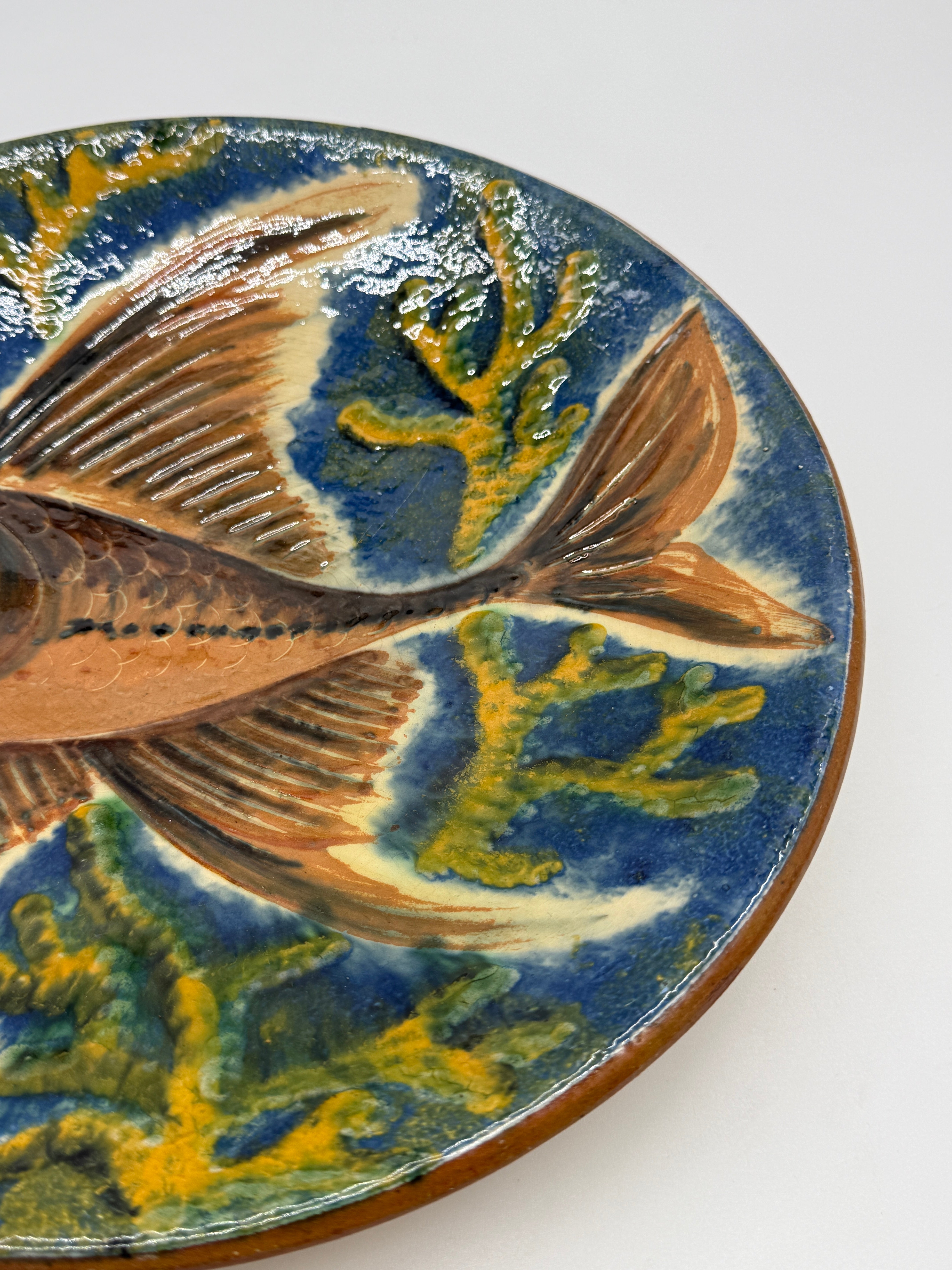 ASSIETTE MURALE « POISSON » PAR PUIGDEMONT, CATALOGNE 1960s