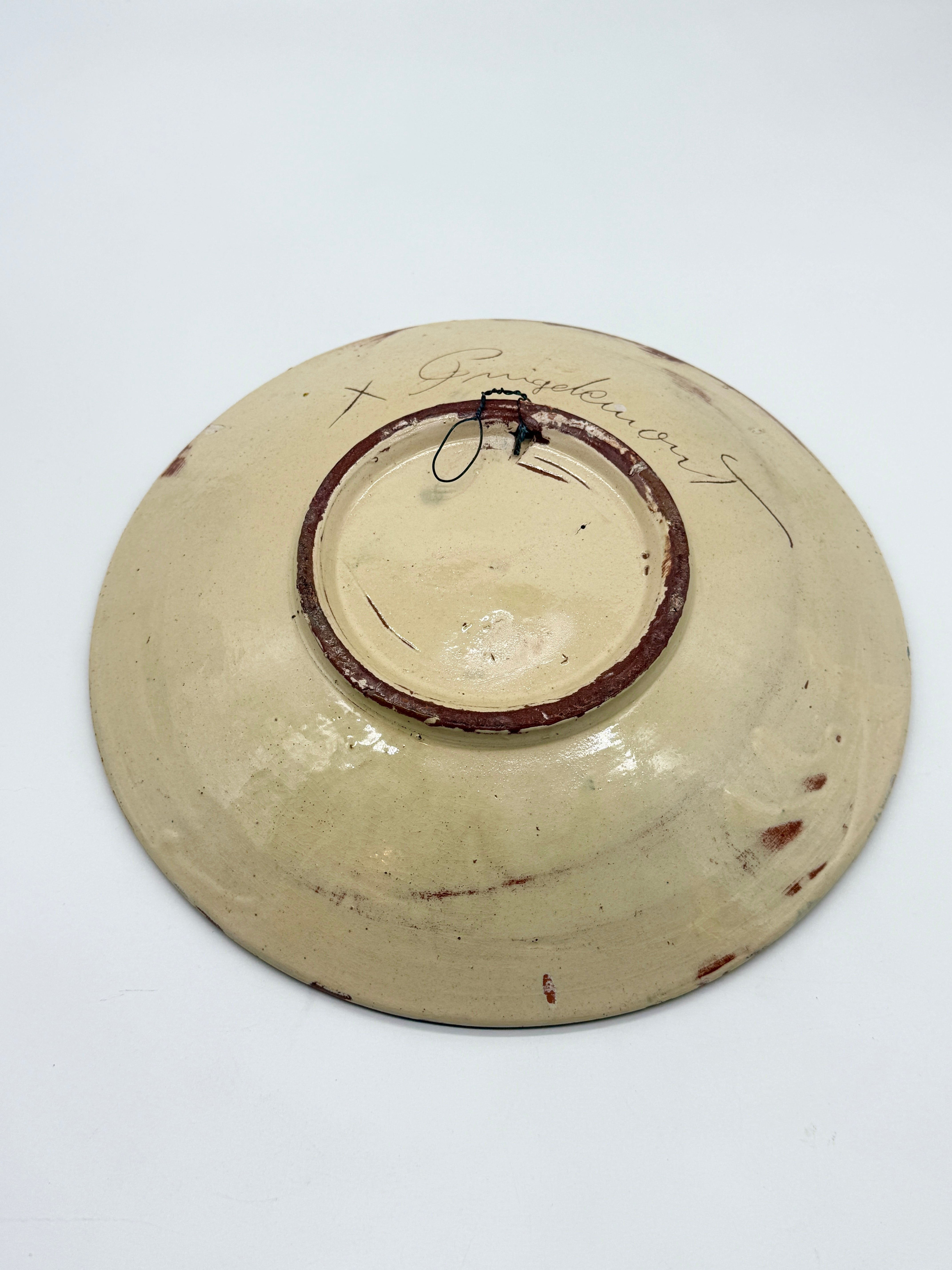 ASSIETTE MURALE « POISSON » PAR PUIGDEMONT, CATALOGNE 1960s
