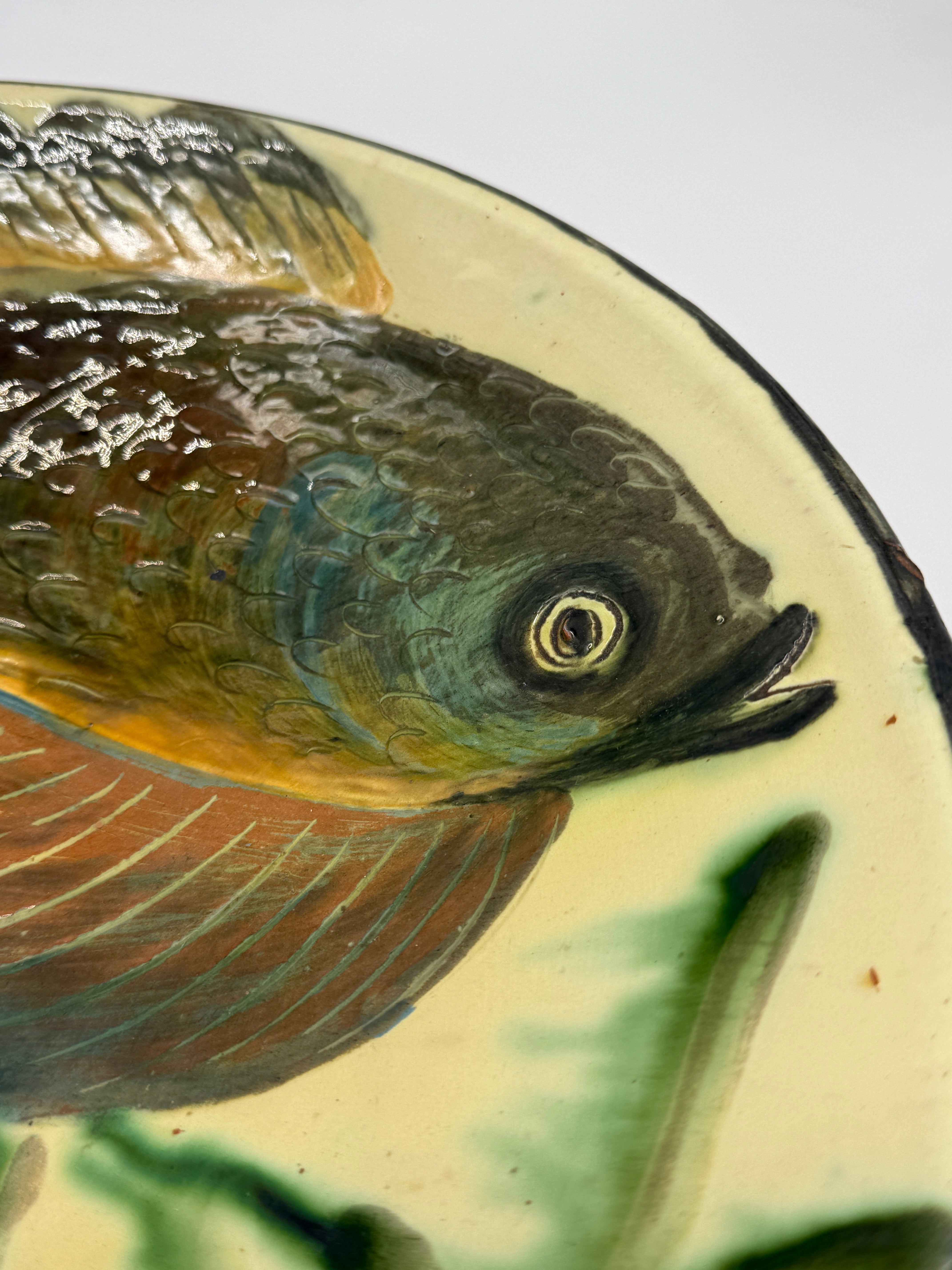 GRANDE ASSIETTE POISSON,  PUIGDEMONT LA BISBAL, CATALOGNE 1960s