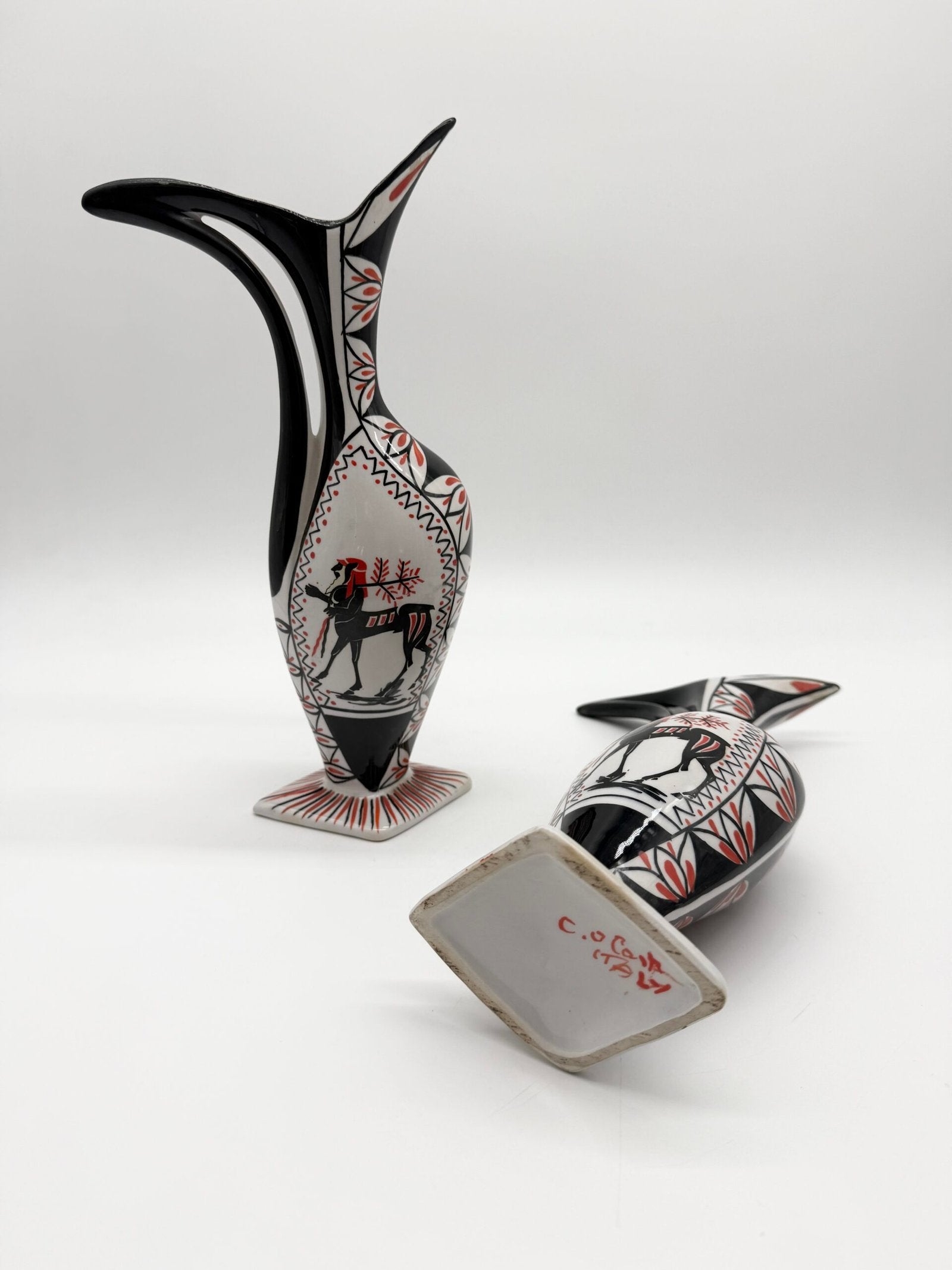 PAIRE DE VASES "CENTAURES" – CÉRAMIQUE, ITALY, 1960s