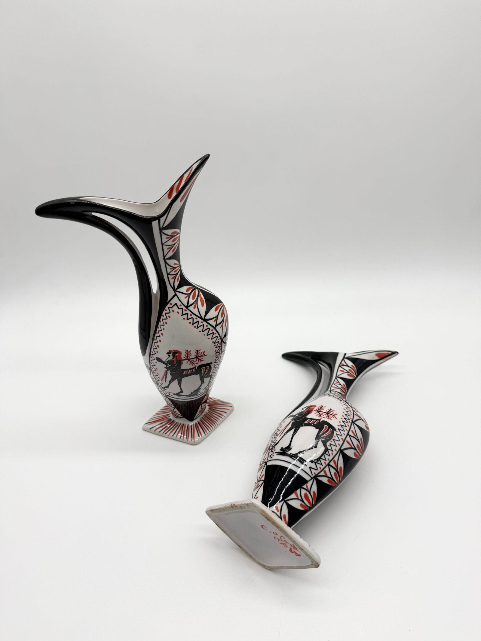 PAIRE DE VASES "CENTAURES" – CÉRAMIQUE, ITALY, 1960s