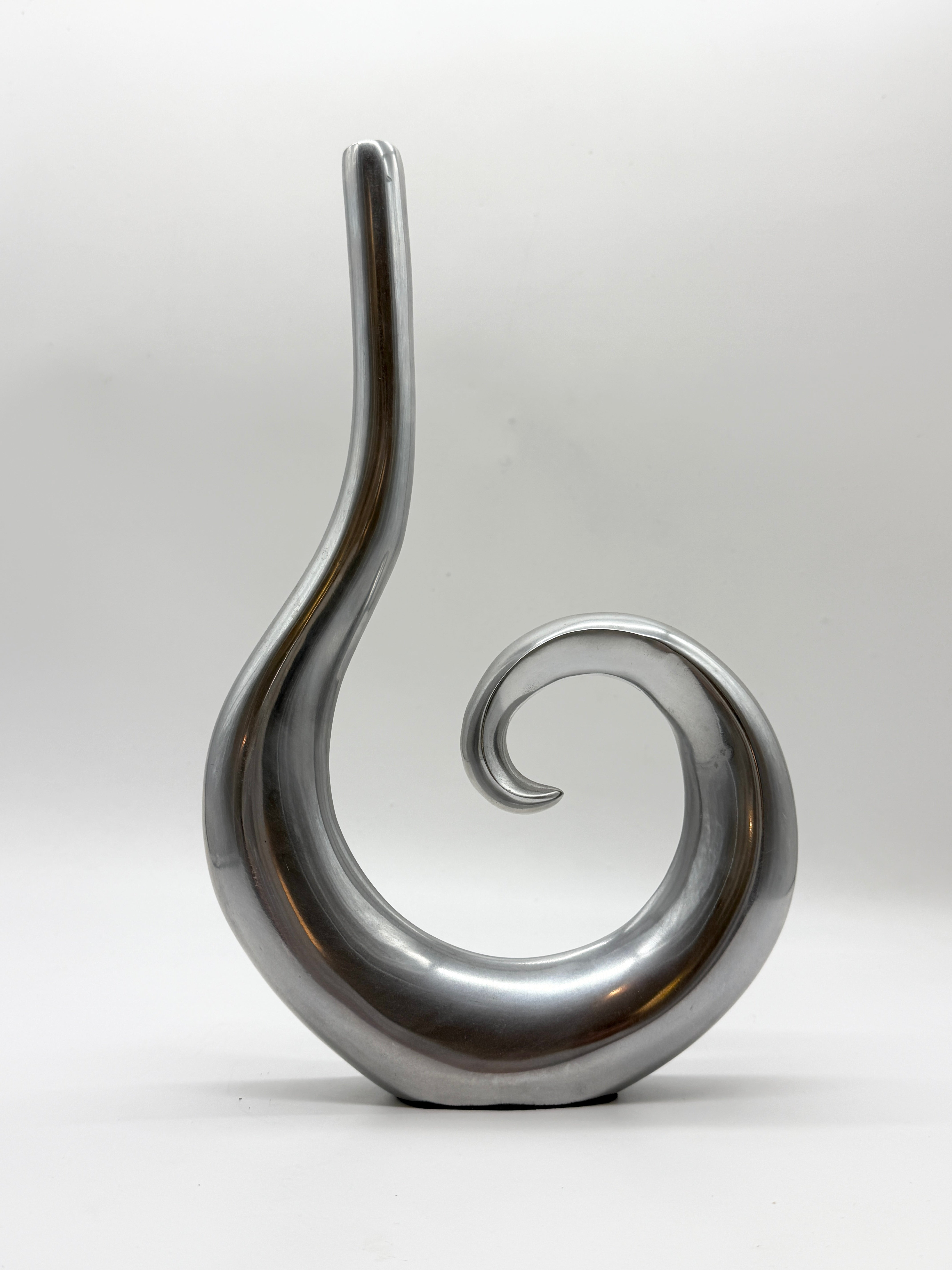 VASE "SPIRALE" EN FONTE D’ALUMINIUM, 1970s