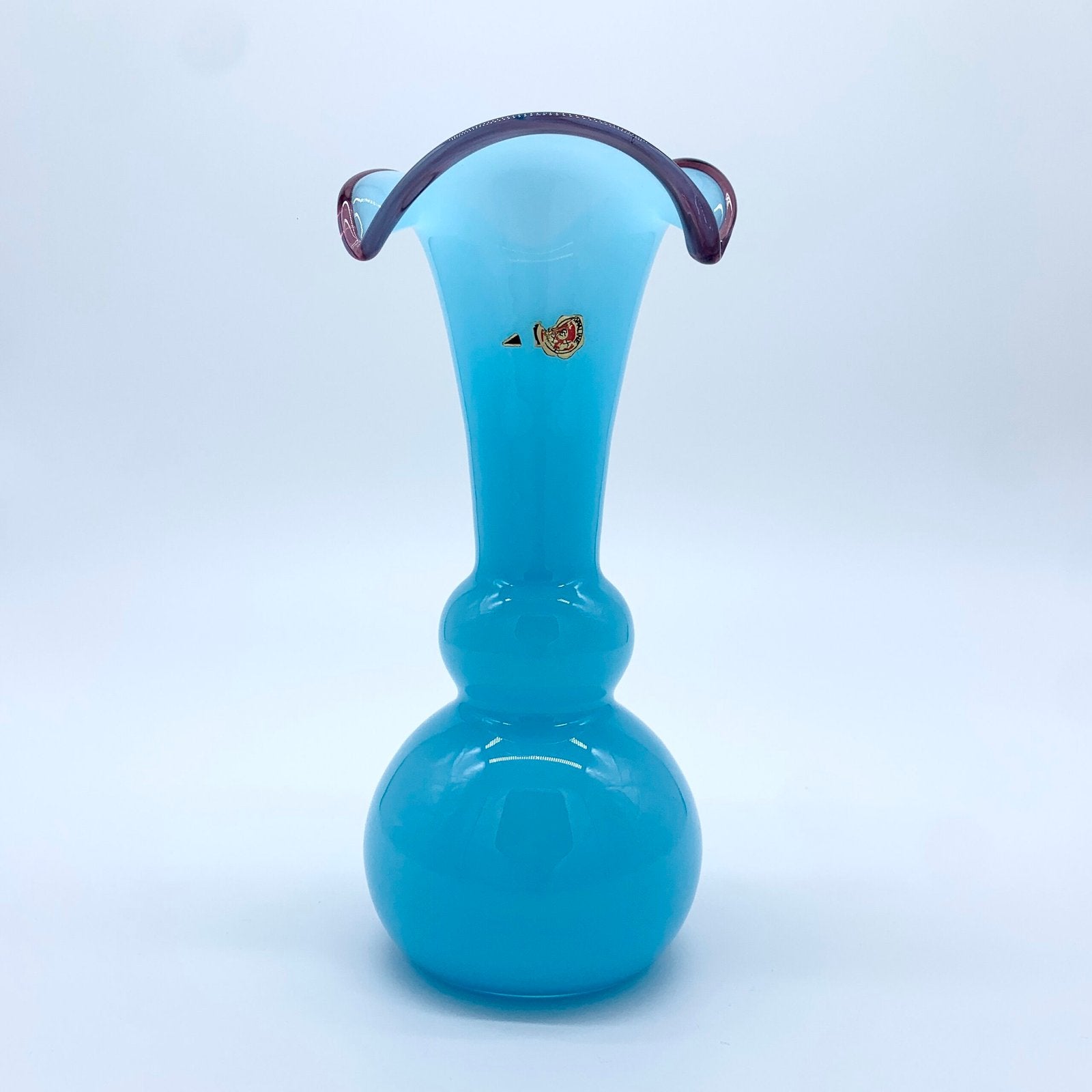 VASE OPALINE BLEU, 1950