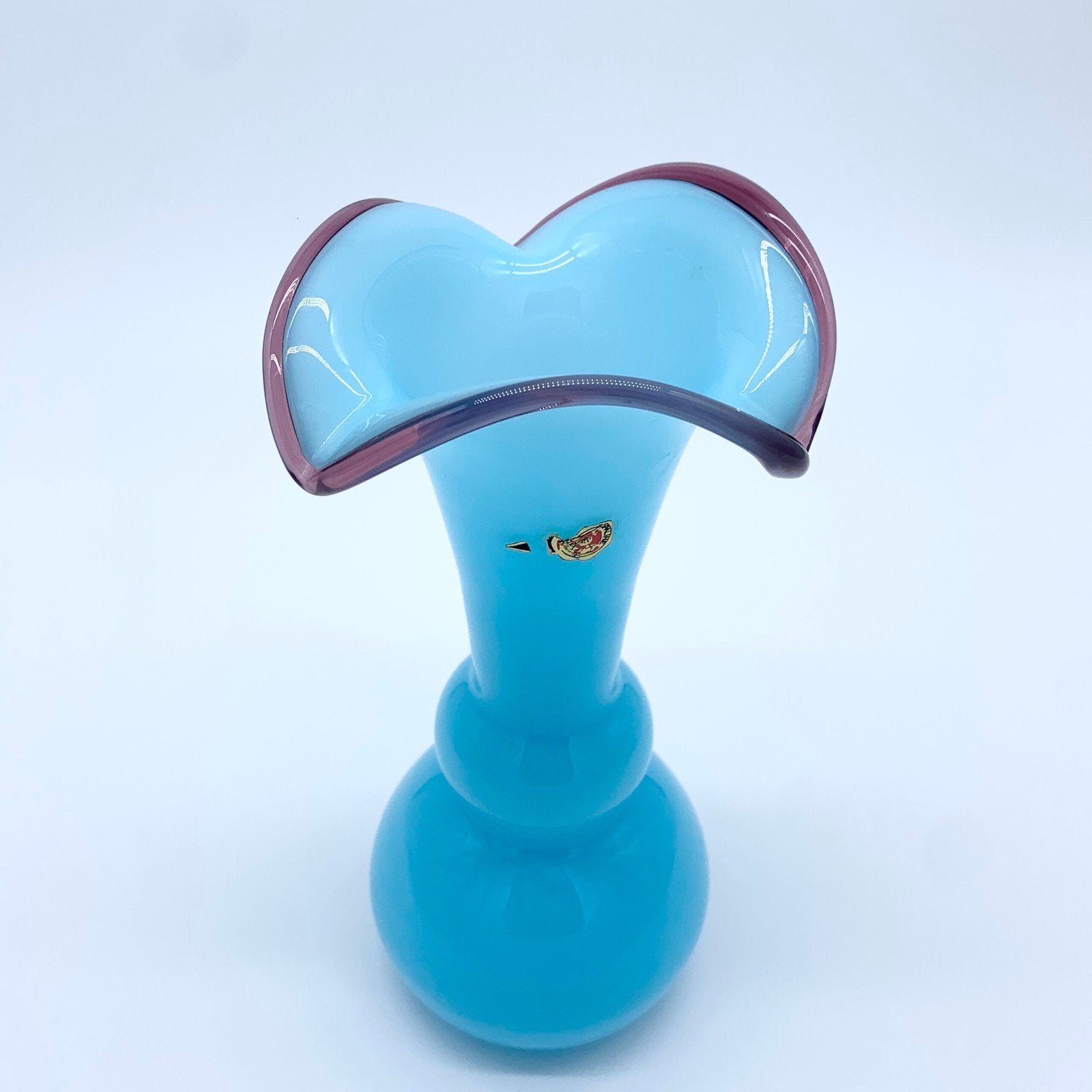 VASE OPALINE BLEU, 1950