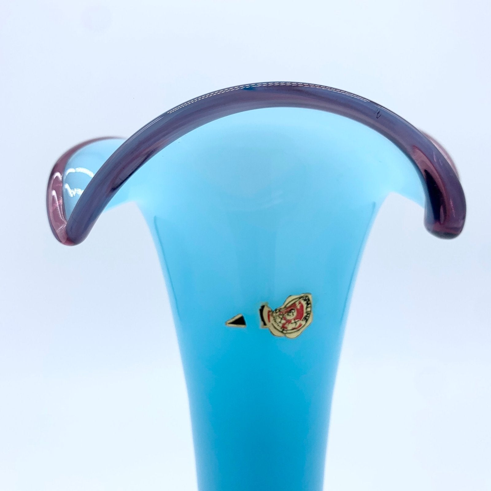 VASE OPALINE BLEU, 1950