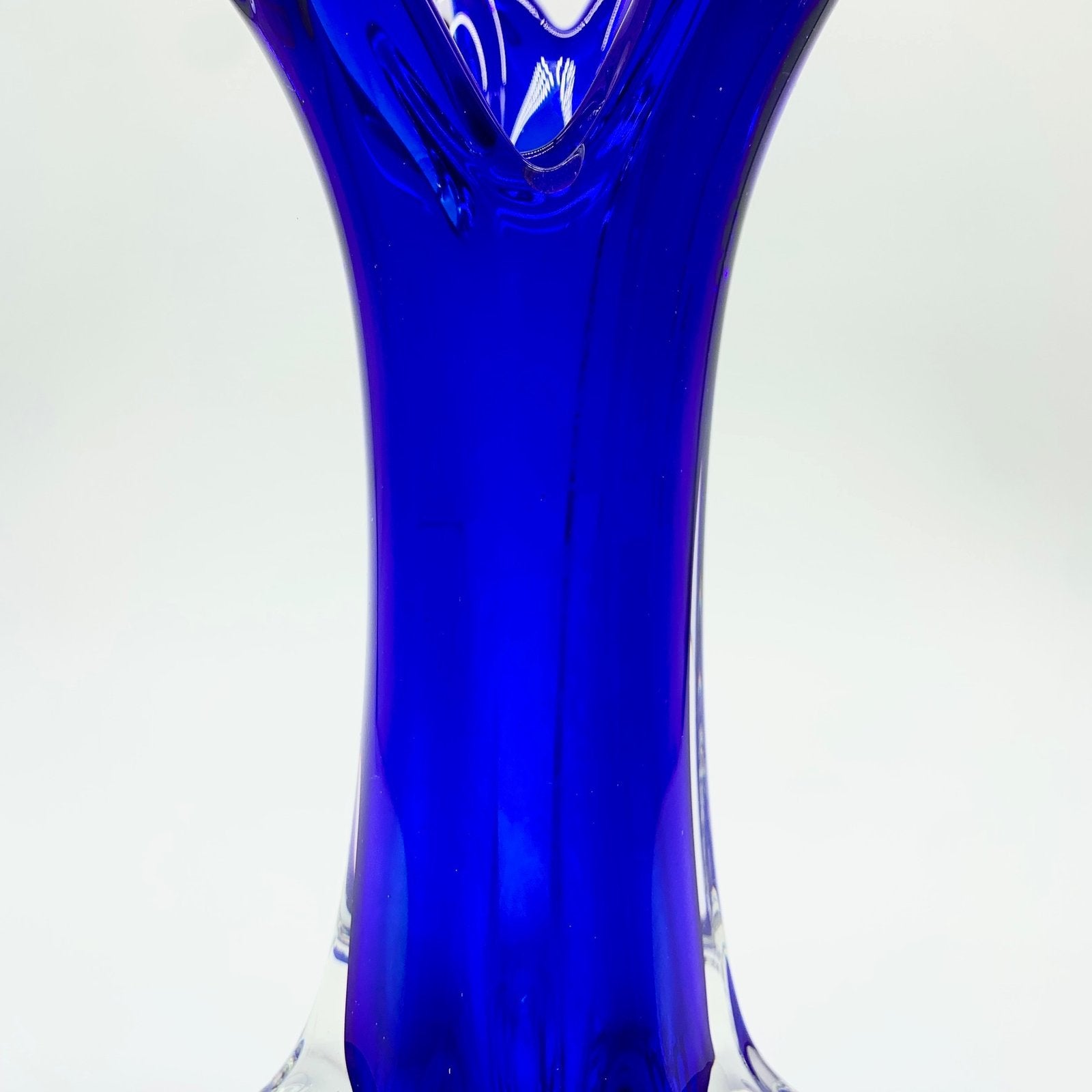VASE BLEU COBALT, VERRE DE MURANO, 1950/60