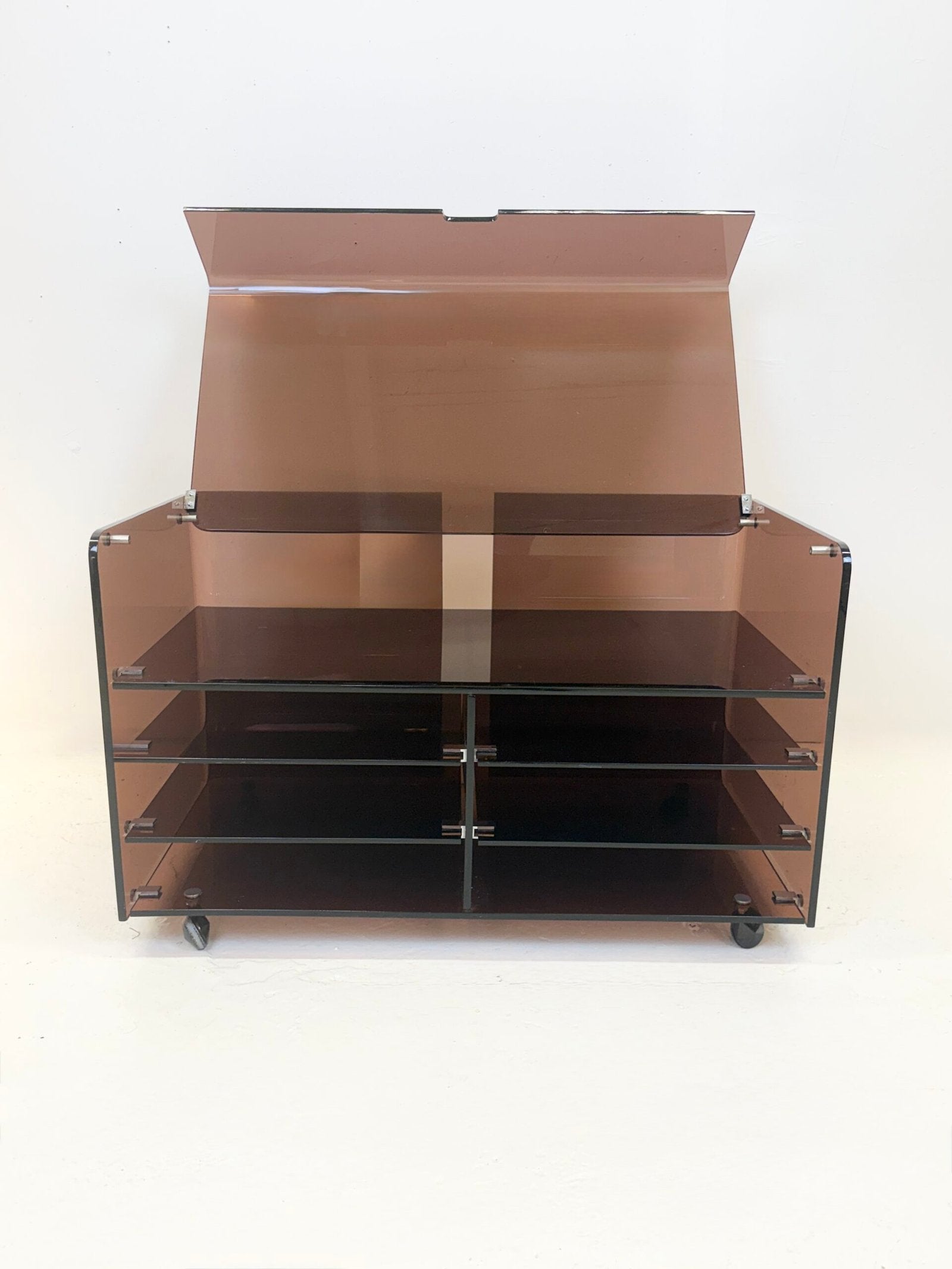 MEUBLE HI-FI "ROCHE BOBOIS" PLEXI, 1970s