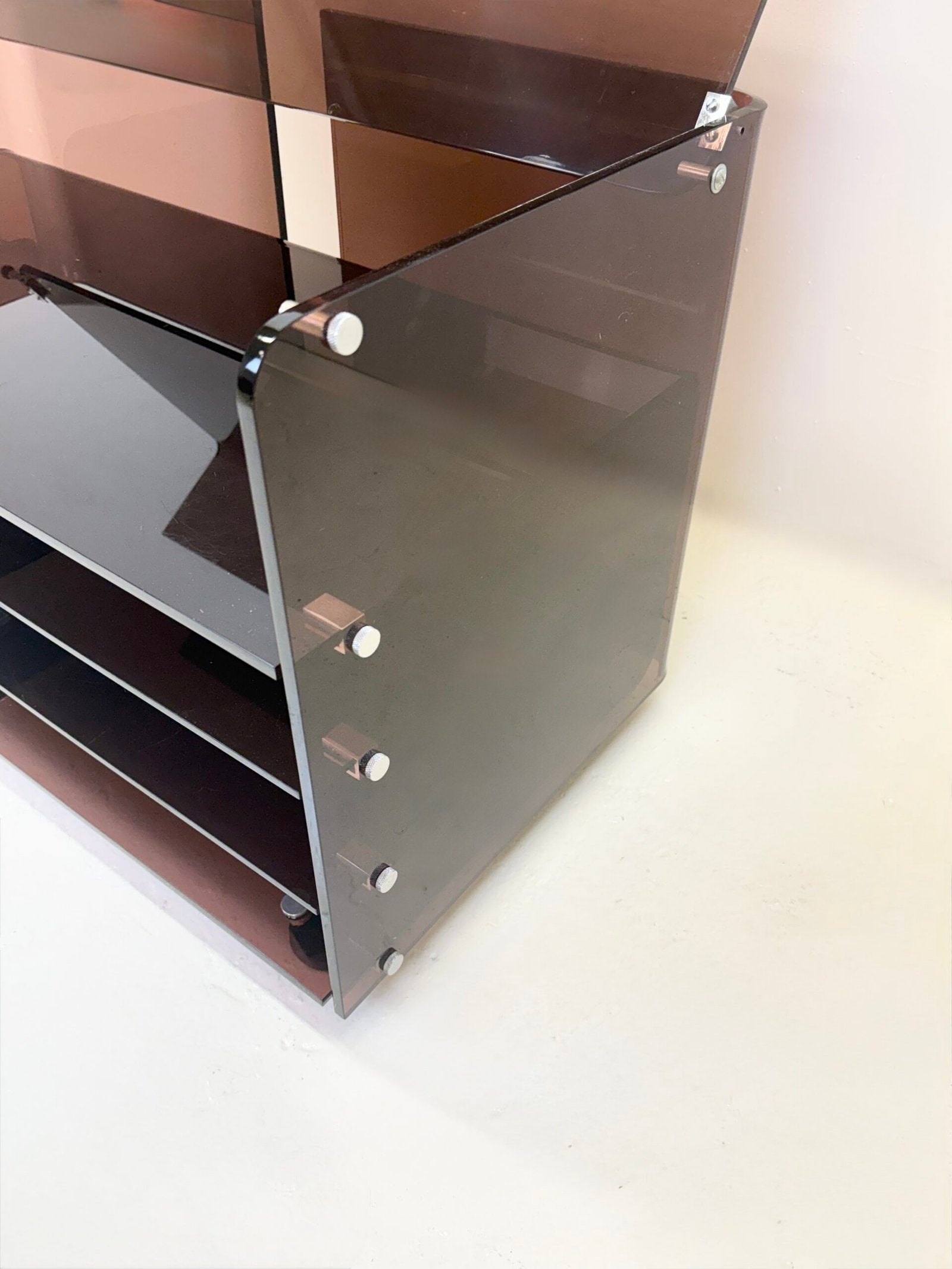 MEUBLE HI-FI "ROCHE BOBOIS" PLEXI, 1970s