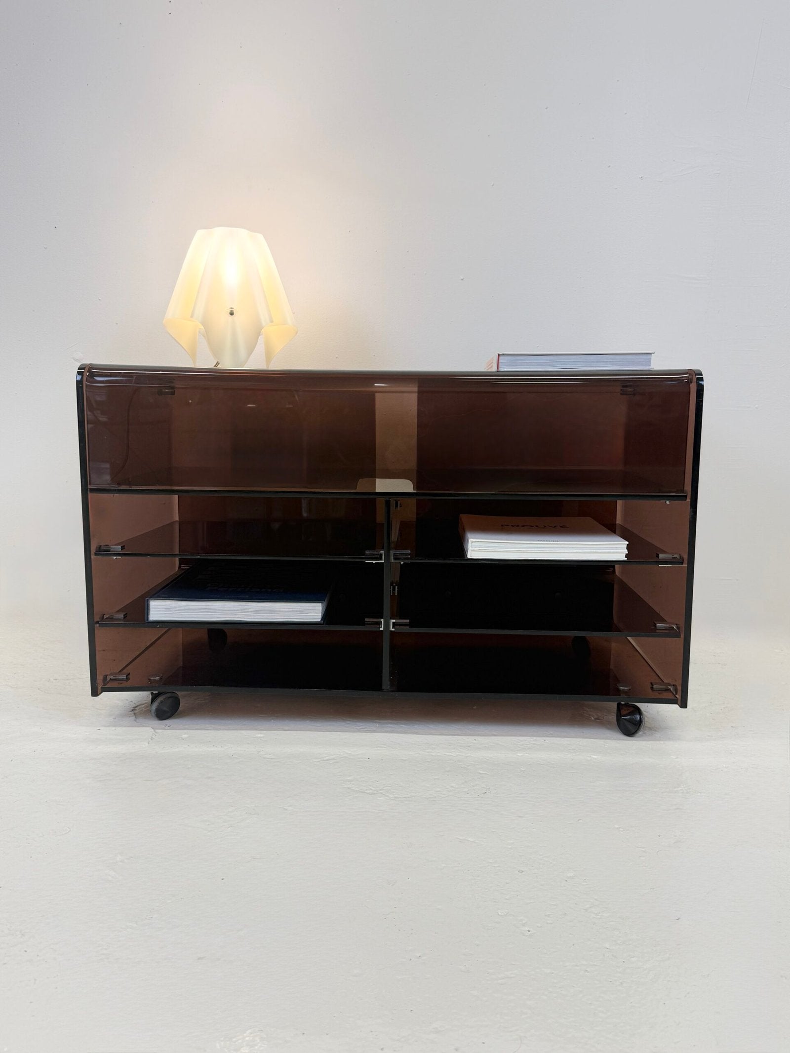 MEUBLE HI-FI "ROCHE BOBOIS" PLEXI, 1970s