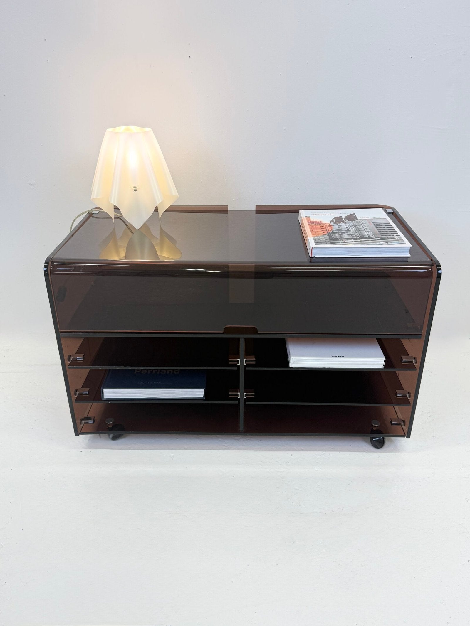 MEUBLE HI-FI "ROCHE BOBOIS" PLEXI, 1970s