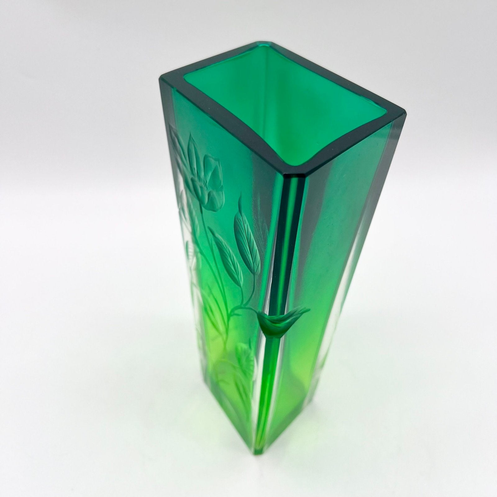 VASE GRAVÉ ART NOUVEAU, CRISTAL DE MOSER, 1900