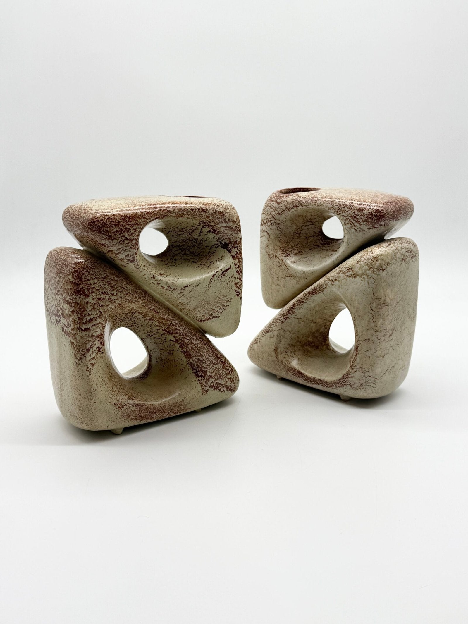 PAIRE DE VASES — ROBERTO RIGON POUR "BERTONCELLO", 1960s