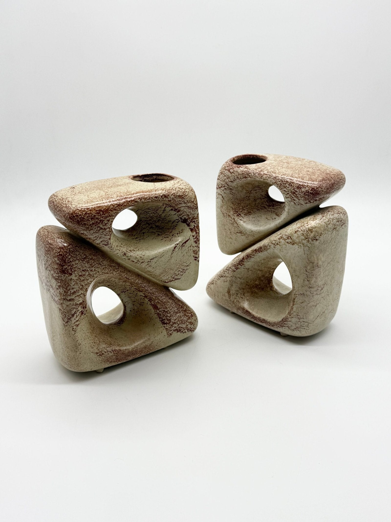 PAIRE DE VASES — ROBERTO RIGON POUR "BERTONCELLO", 1960s