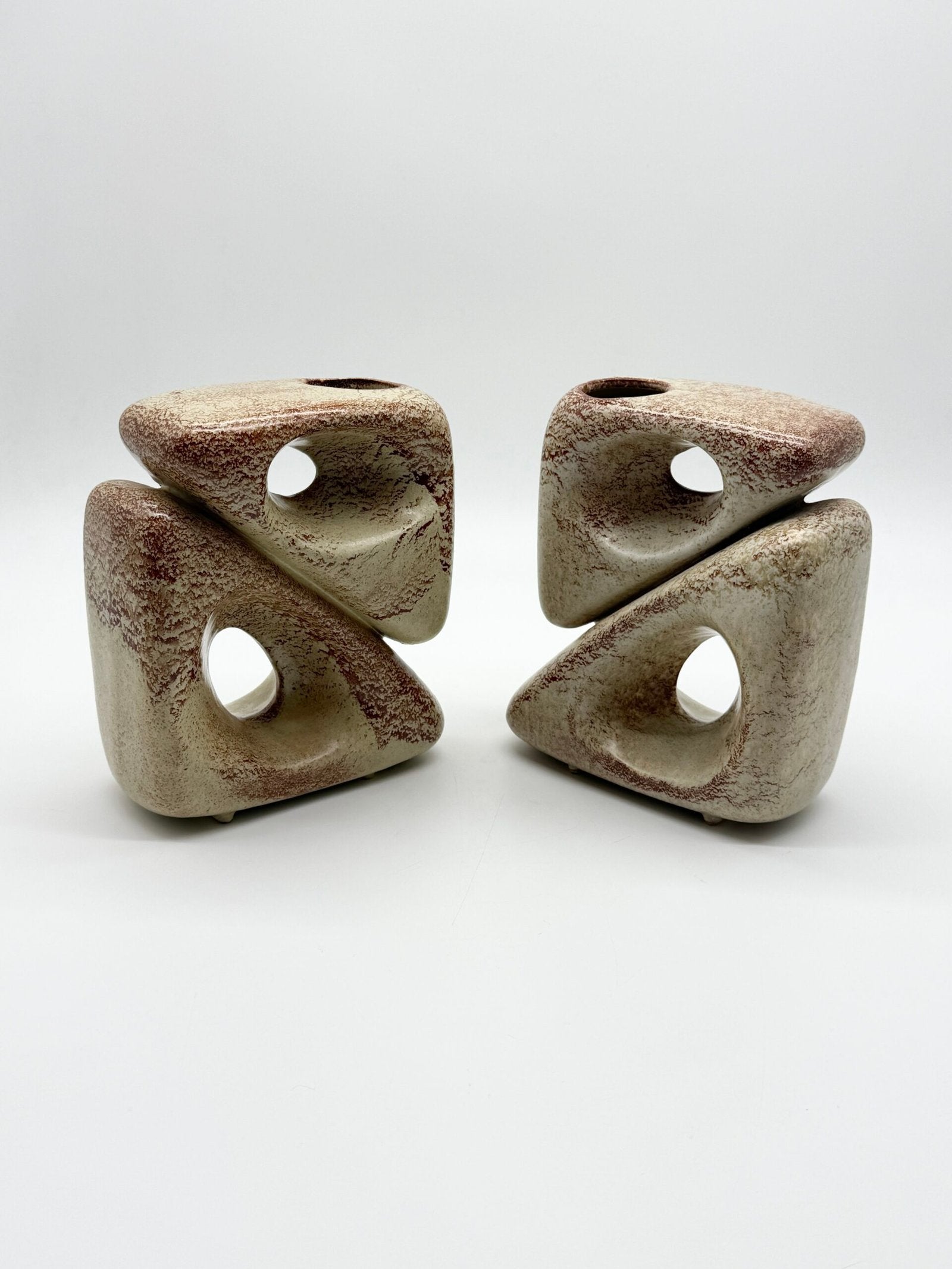 PAIRE DE VASES — ROBERTO RIGON POUR "BERTONCELLO", 1960s