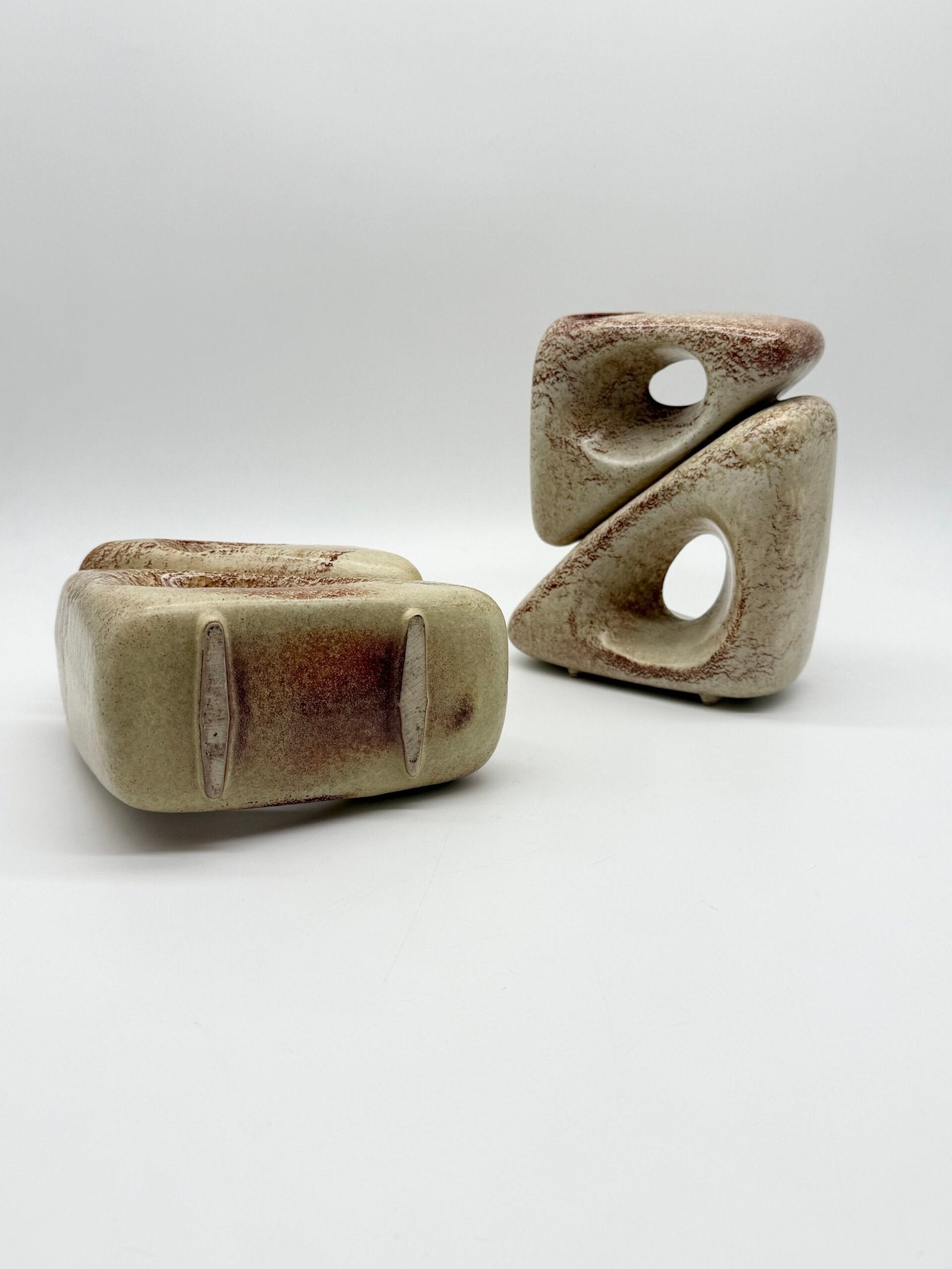 PAIRE DE VASES — ROBERTO RIGON POUR "BERTONCELLO", 1960s