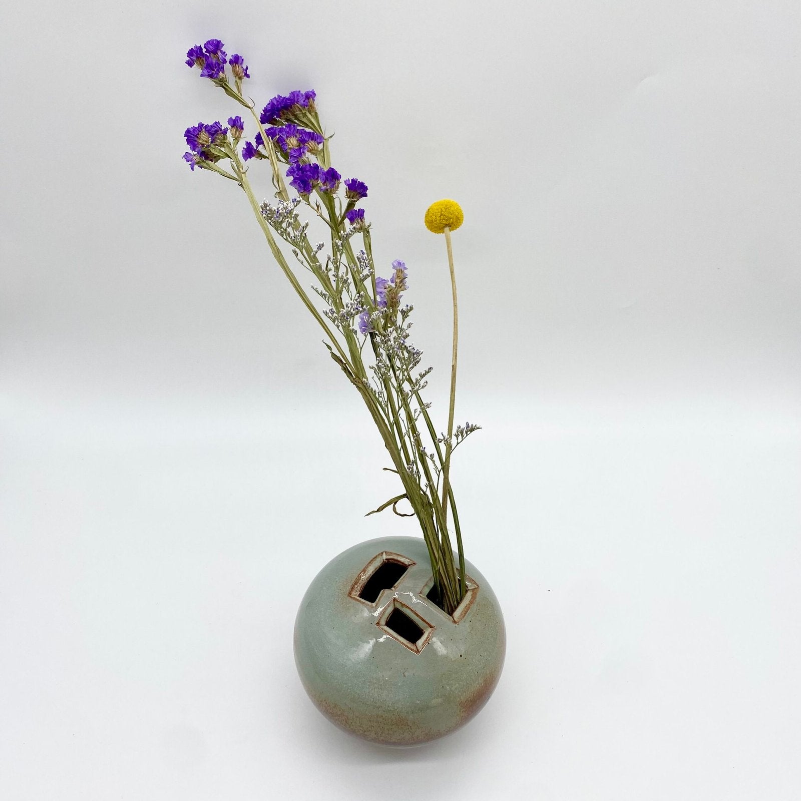 VASE "BOULE" EN GRÈS ÉMAILLÉ, 1970s