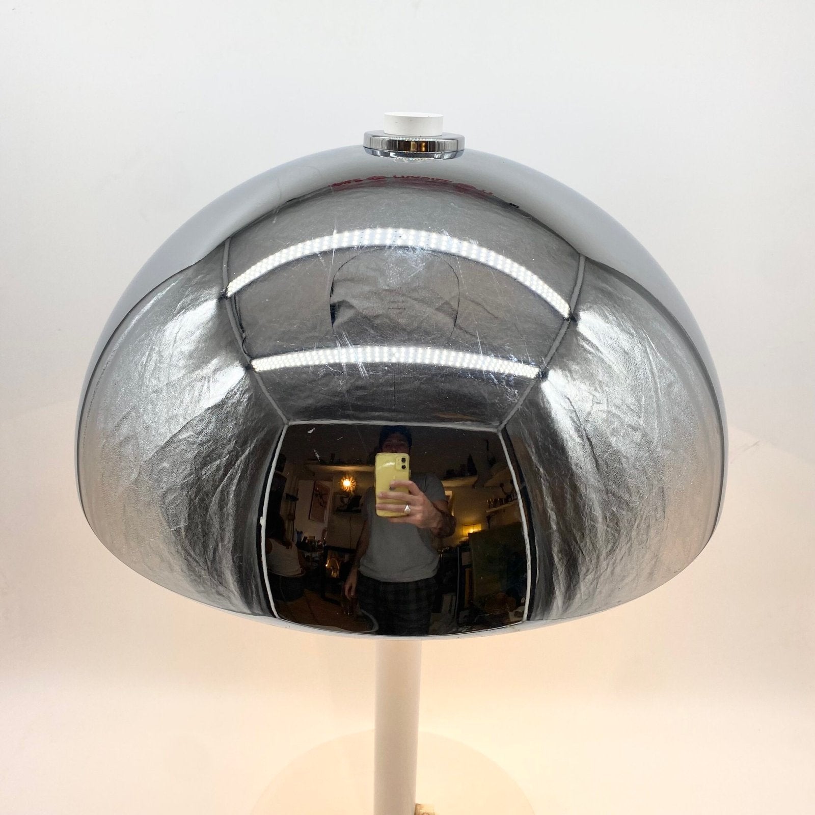 LAMPE CHROME CHAMPIGNON "XXL", 1970s