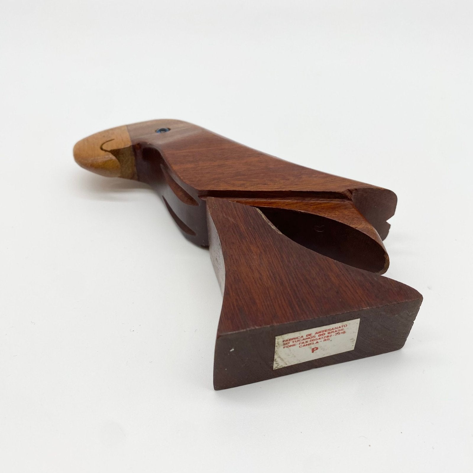 TOUCAN SCULPTÉ EN BOIS — BRÉSIL, 1960s