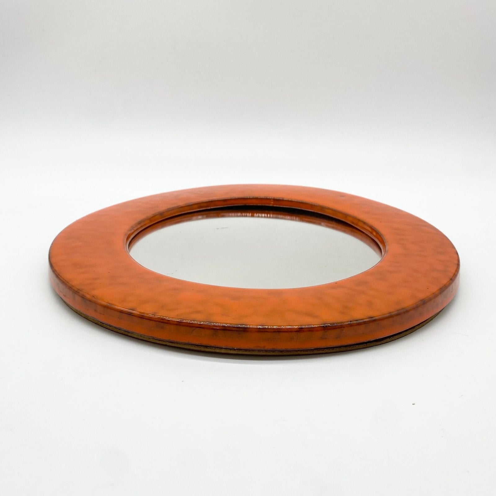 MIROIR CÉRAMIQUE GLAÇURE "ORANGE", 1960s