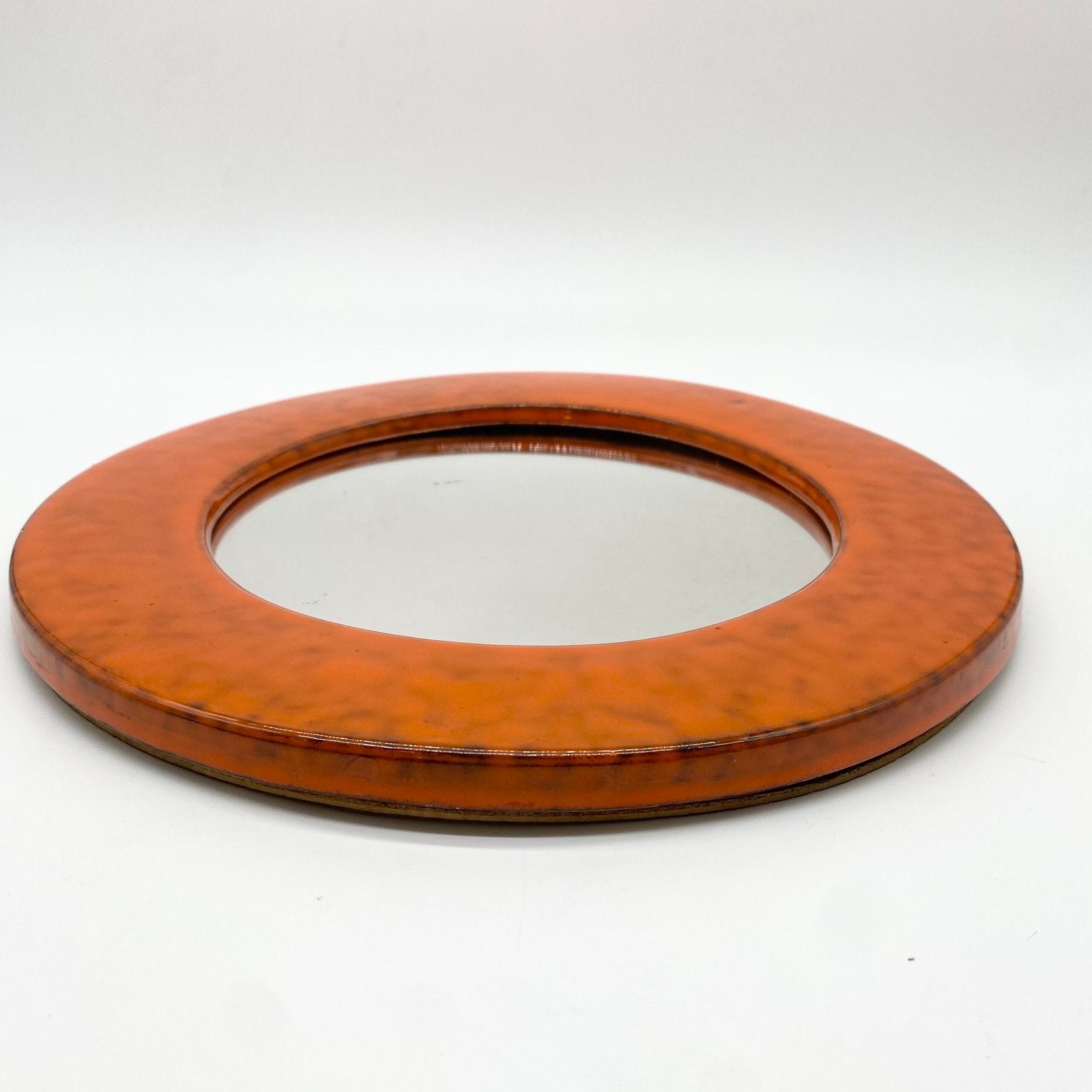 MIROIR CÉRAMIQUE GLAÇURE "ORANGE", 1960s