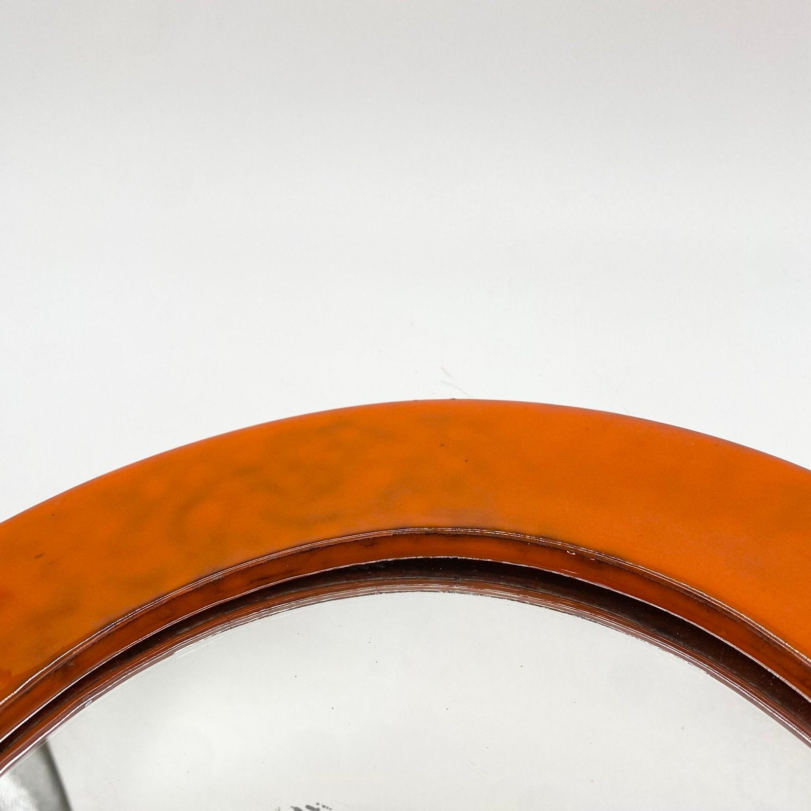 MIROIR CÉRAMIQUE GLAÇURE "ORANGE", 1960s