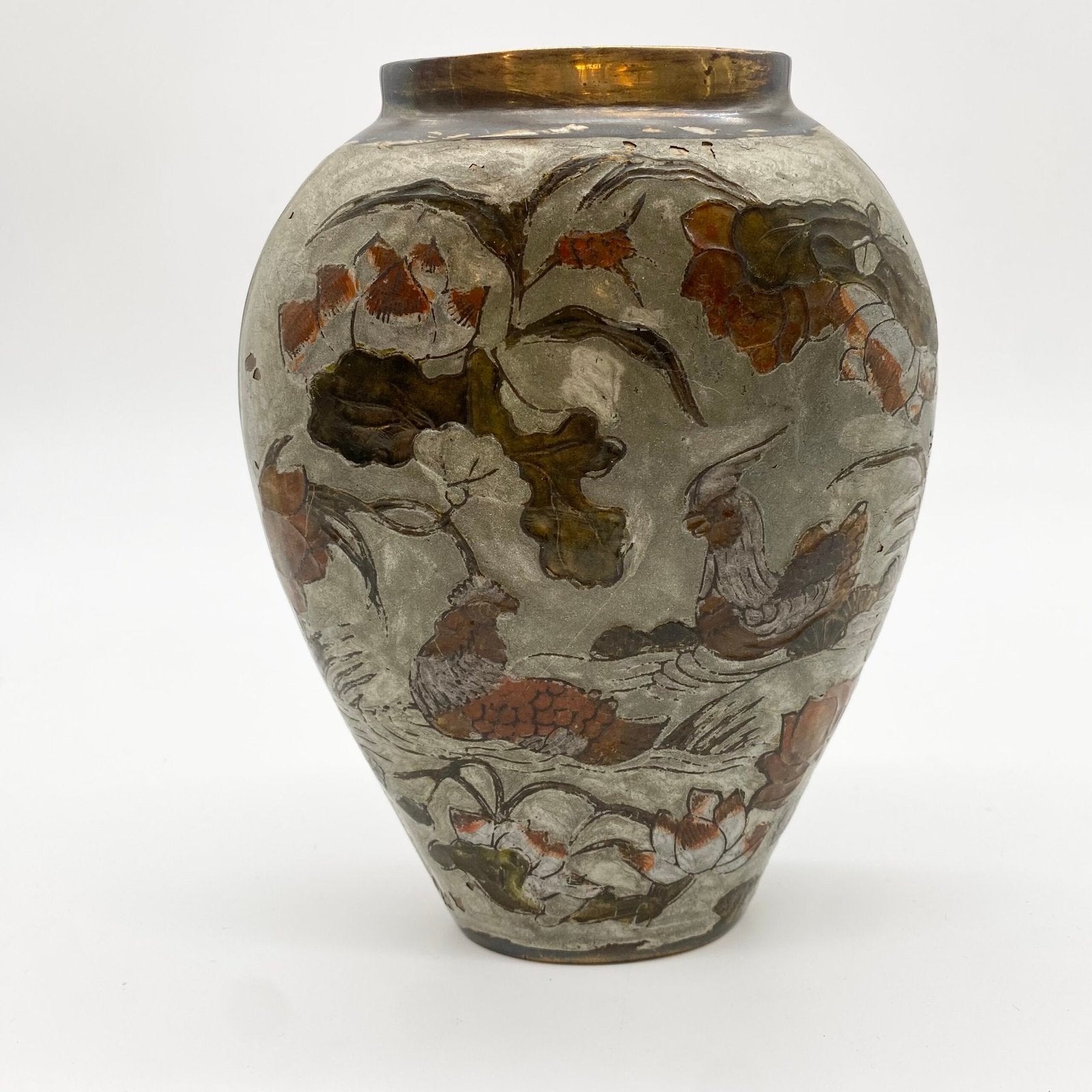 VASE "MEIJI" LAITON CLOISONNÉ, 1900s
