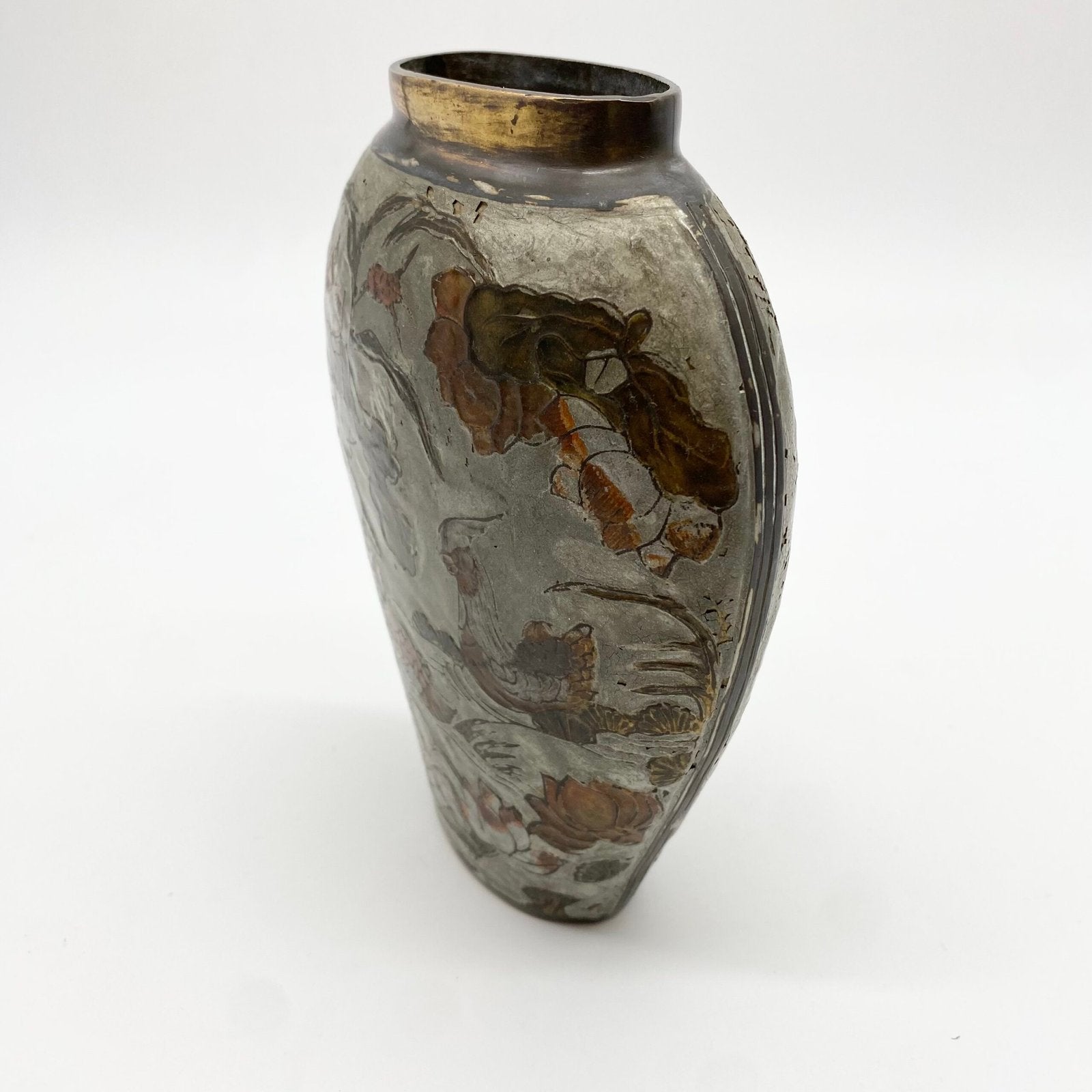 VASE "MEIJI" LAITON CLOISONNÉ, 1900s