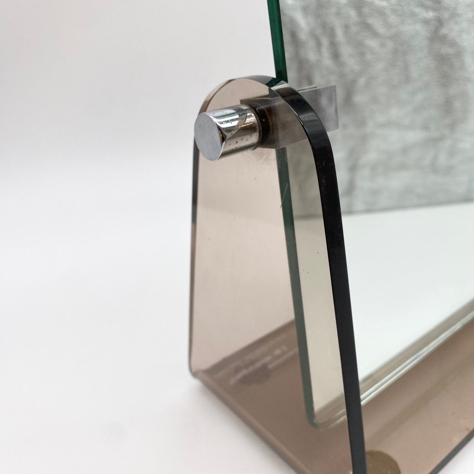 MIROIR PLEXI FUMÉ — CRÉATION J.P. MAUGER, 1970s