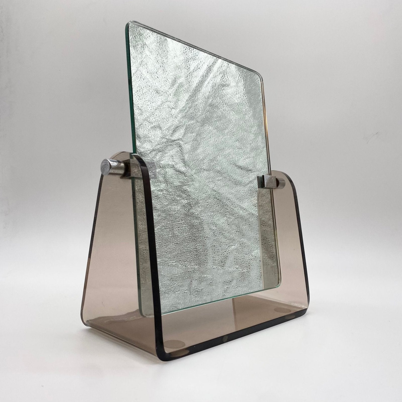 MIROIR PLEXI FUMÉ — CRÉATION J.P. MAUGER, 1970s