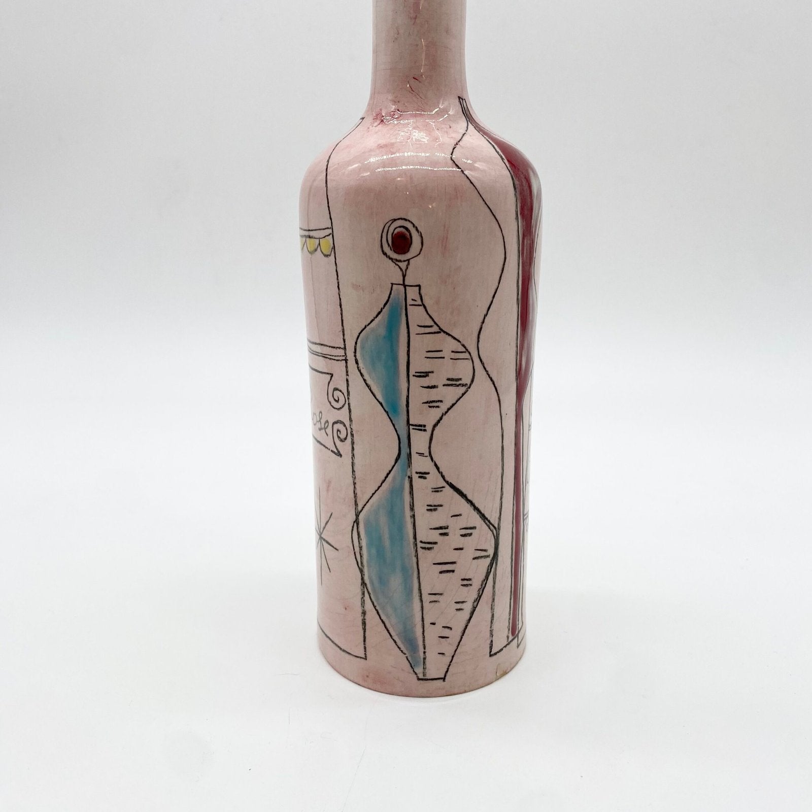VASE "BOUTEILLE" CÉRAMIQUE, PRATO ITALY 1960s