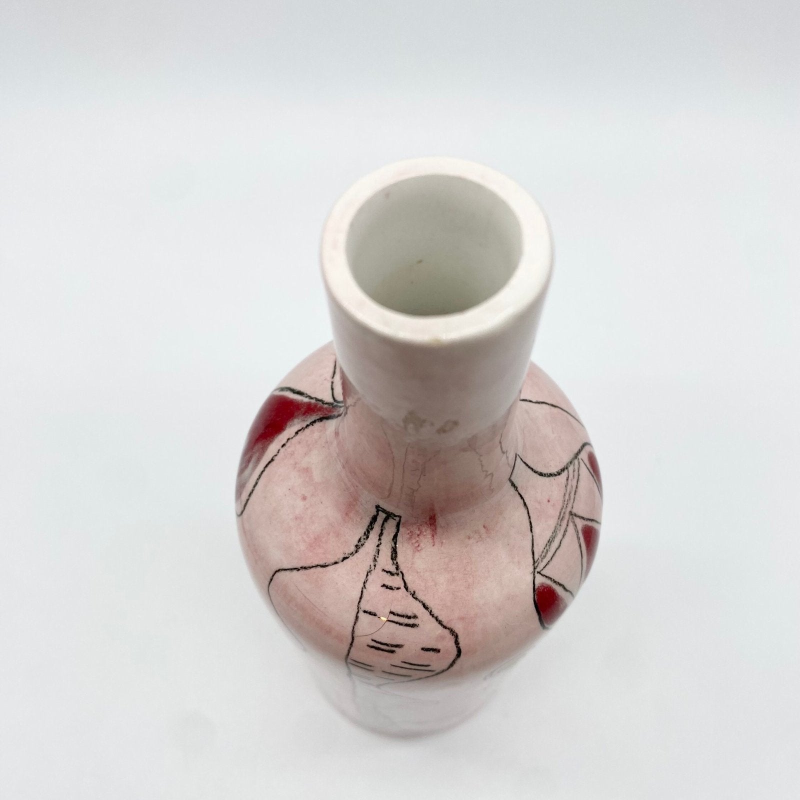 VASE "BOUTEILLE" CÉRAMIQUE, PRATO ITALY 1960s