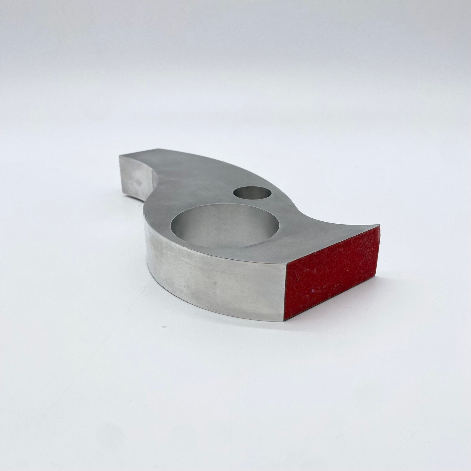 BOUGEOIR / VASE "SPAGE AGE" ALU BROSSÉ, 1970s