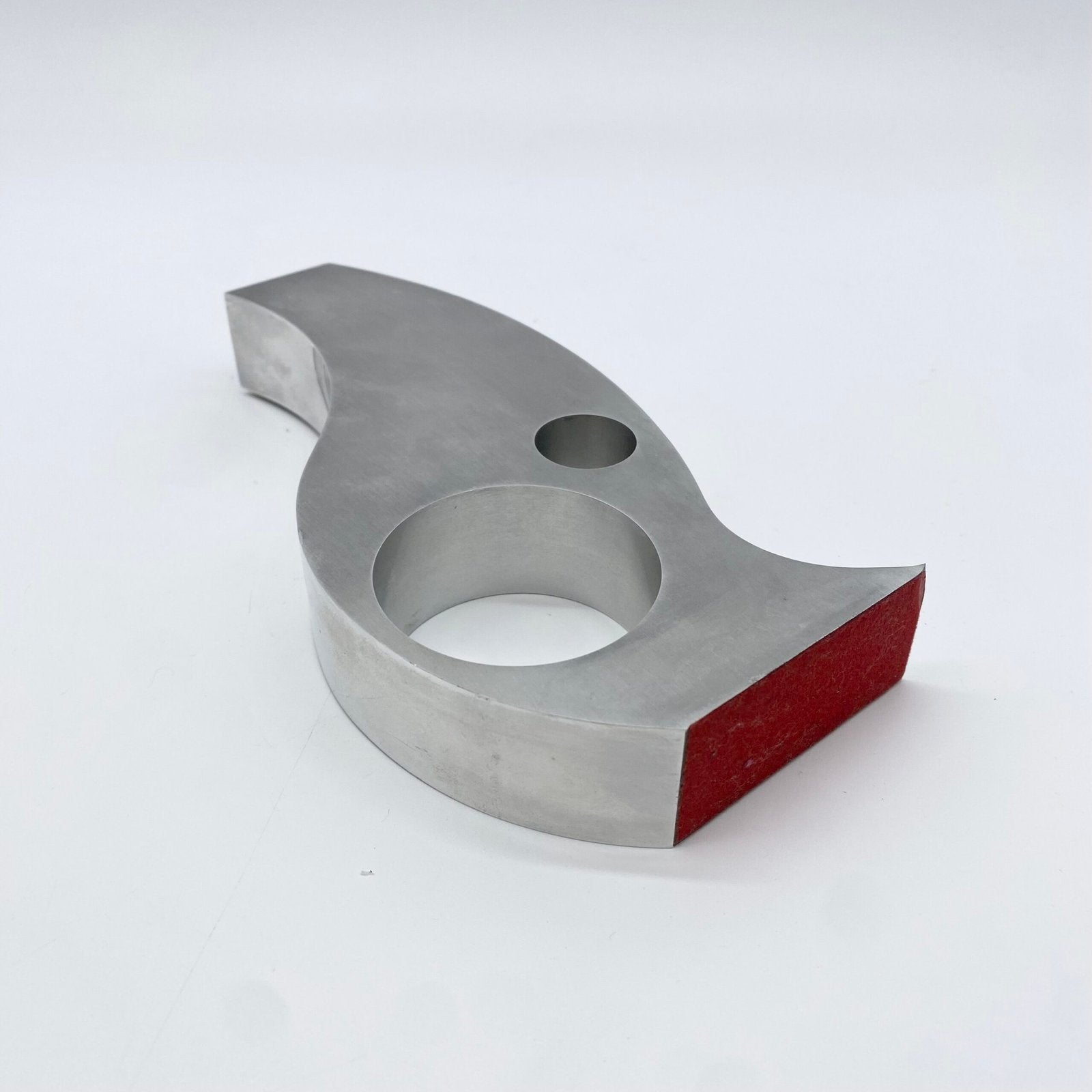 BOUGEOIR / VASE "SPAGE AGE" ALU BROSSÉ, 1970s