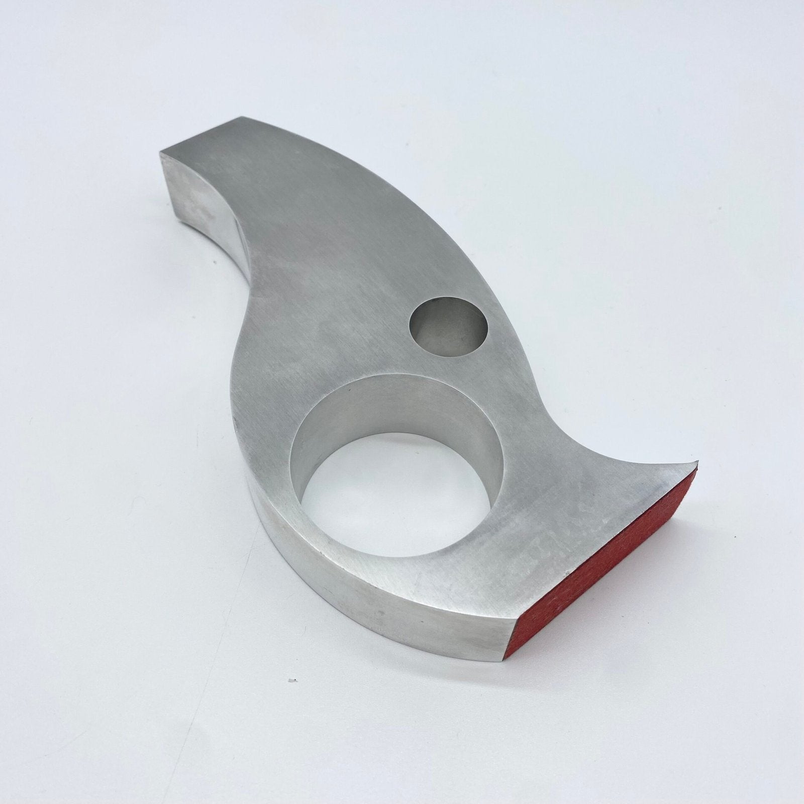 BOUGEOIR / VASE "SPAGE AGE" ALU BROSSÉ, 1970s