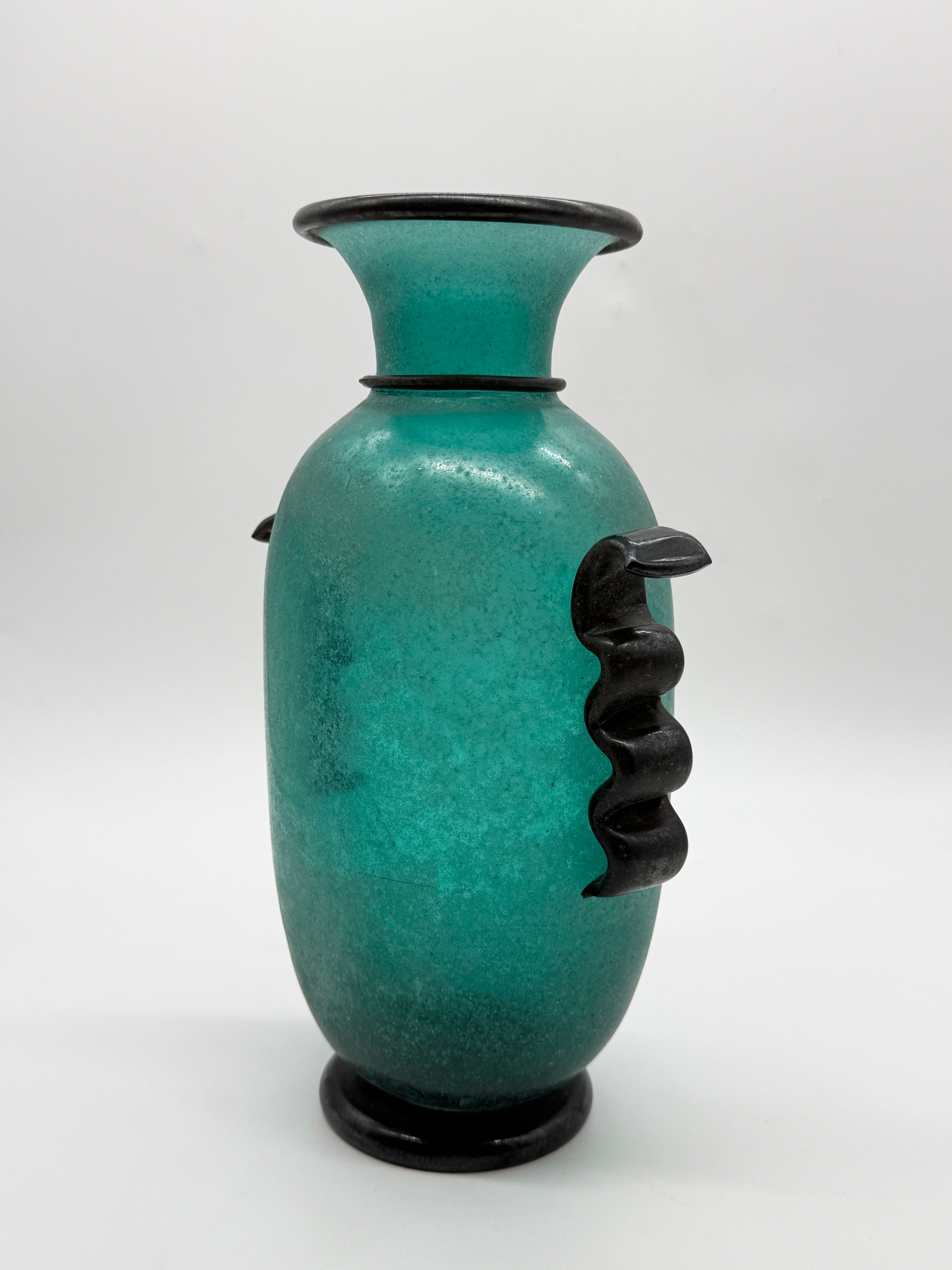 VASE "AMPHORE" MURANO – GAMBARO & POGGI, ITALIE, 1970s