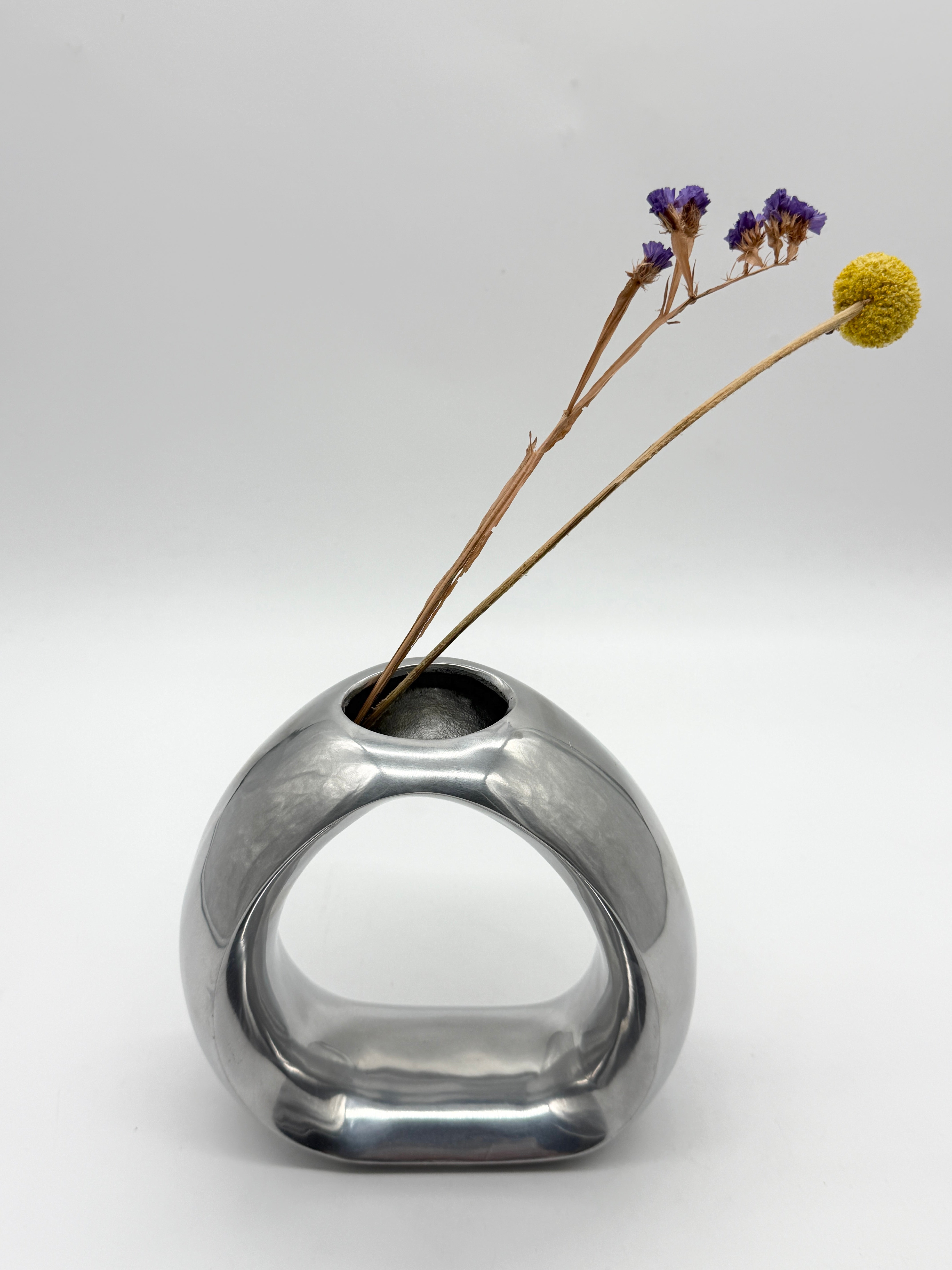 VASE BIOMORPHIQUE EN FONTE D’ALUMINIUM, 1970s