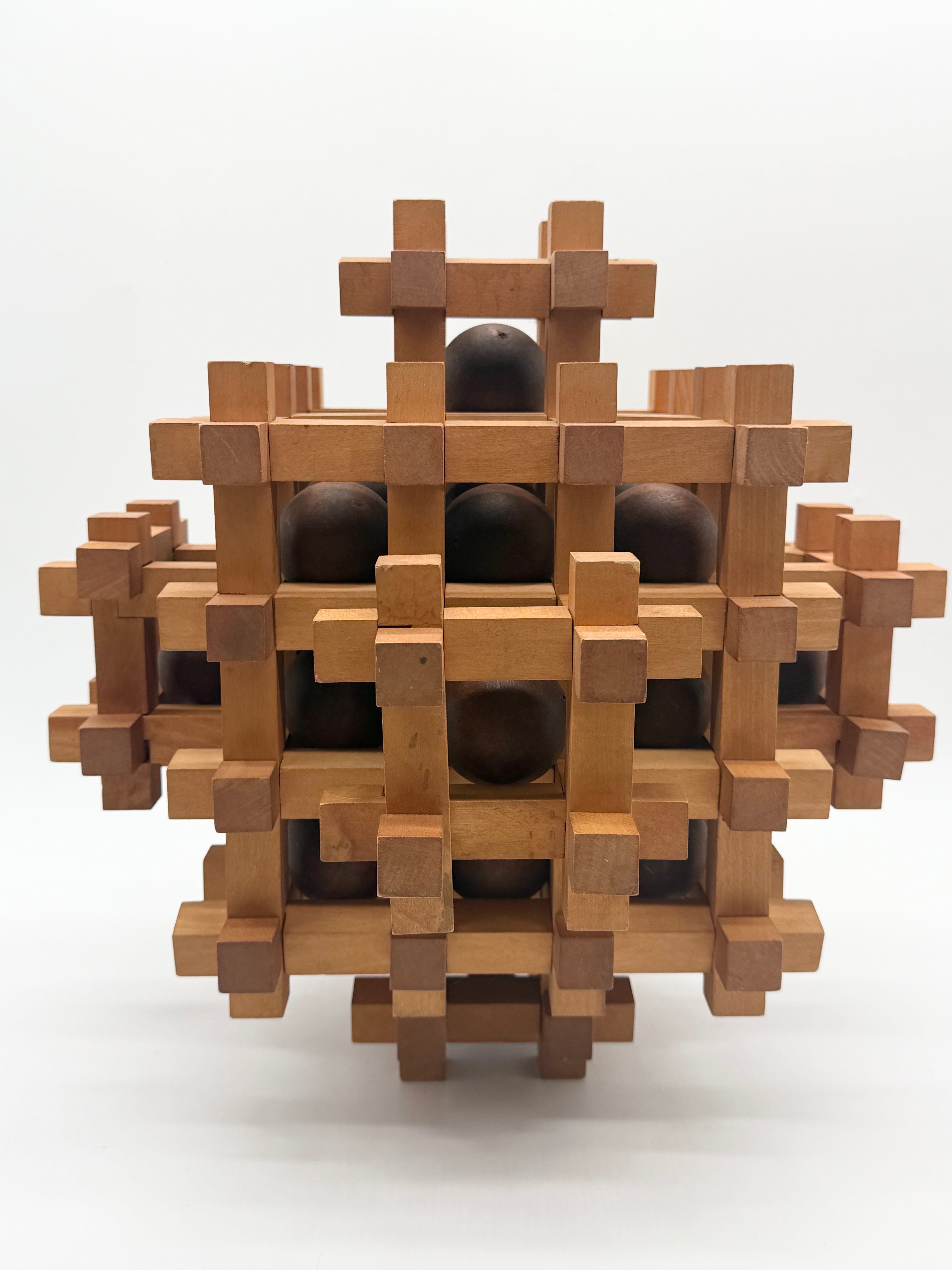 SCULPTURE-PUZZLE EN BOIS PAR SORI YANAGI, JAPON, 1970s