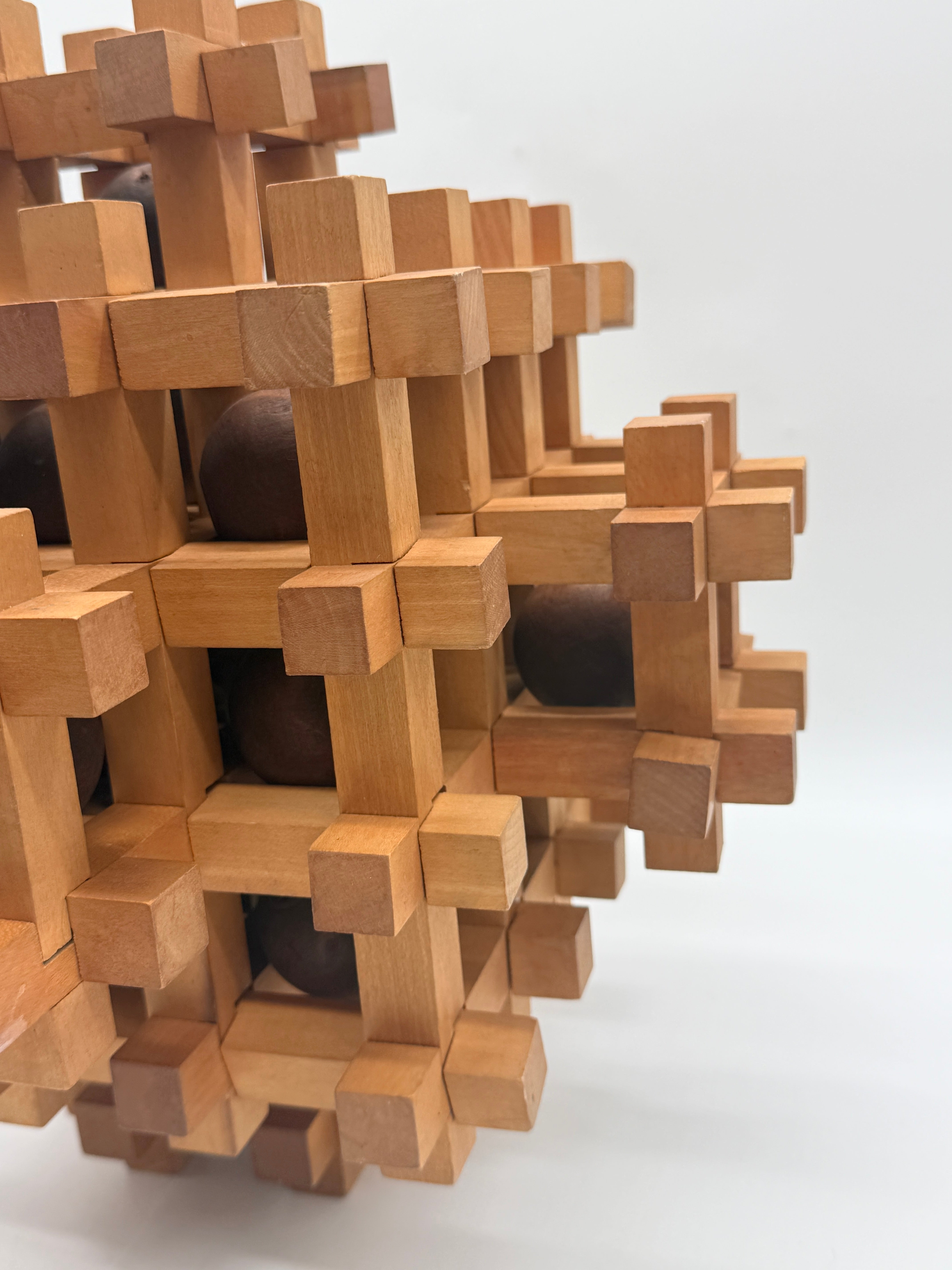 SCULPTURE-PUZZLE EN BOIS PAR SORI YANAGI, JAPON, 1970s