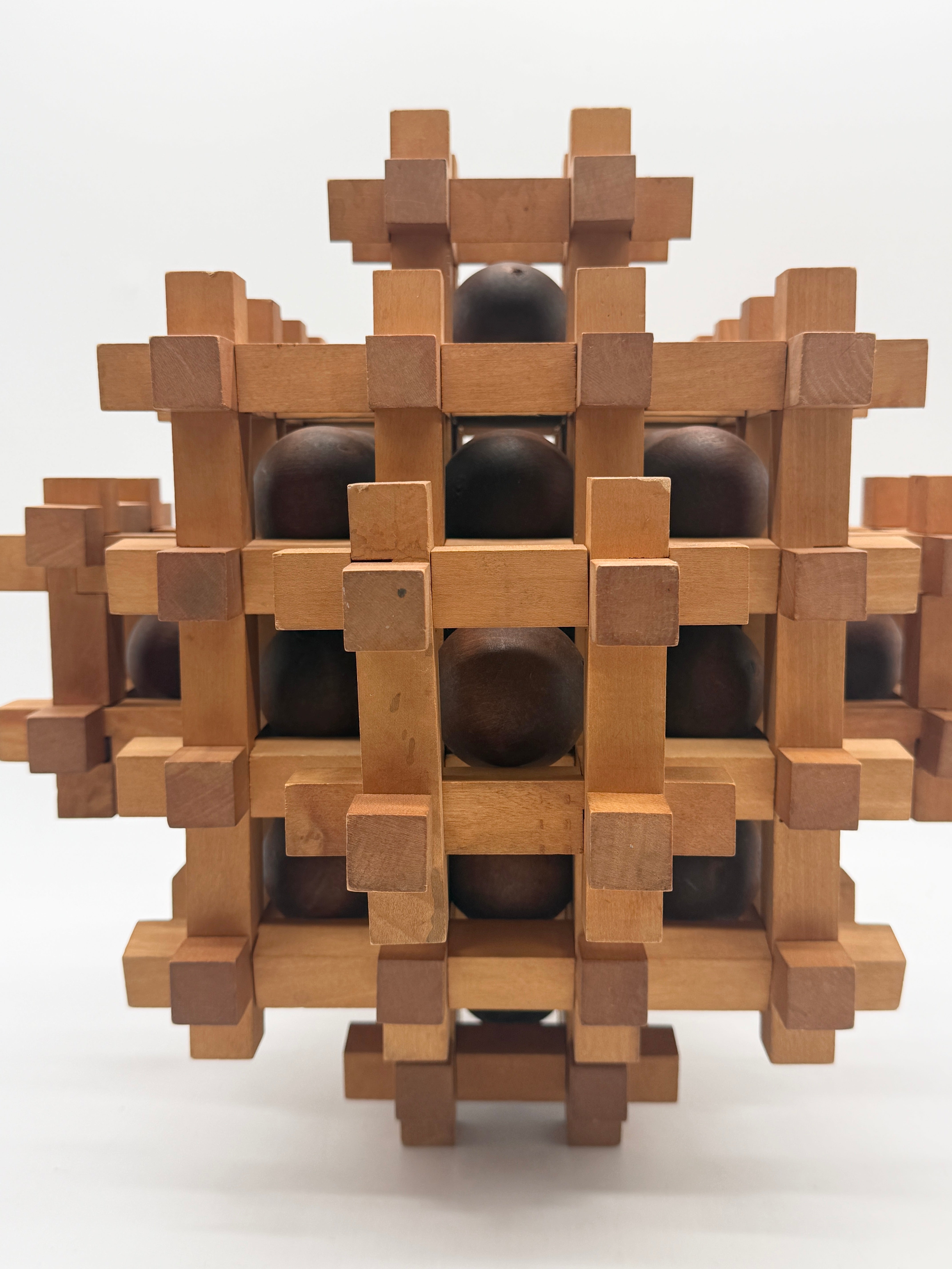 SCULPTURE-PUZZLE EN BOIS PAR SORI YANAGI, JAPON, 1970s