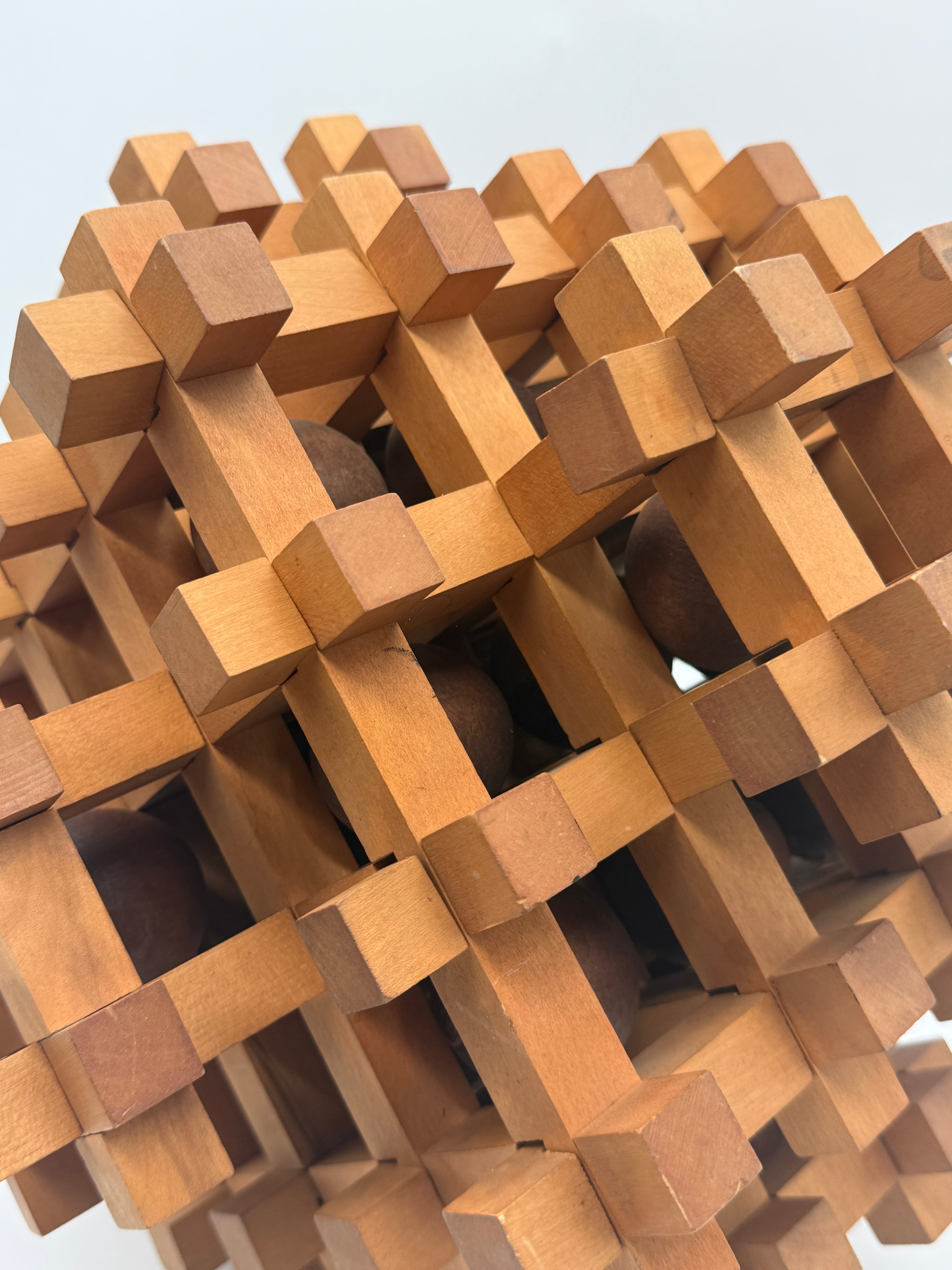 SCULPTURE-PUZZLE EN BOIS PAR SORI YANAGI, JAPON, 1970s