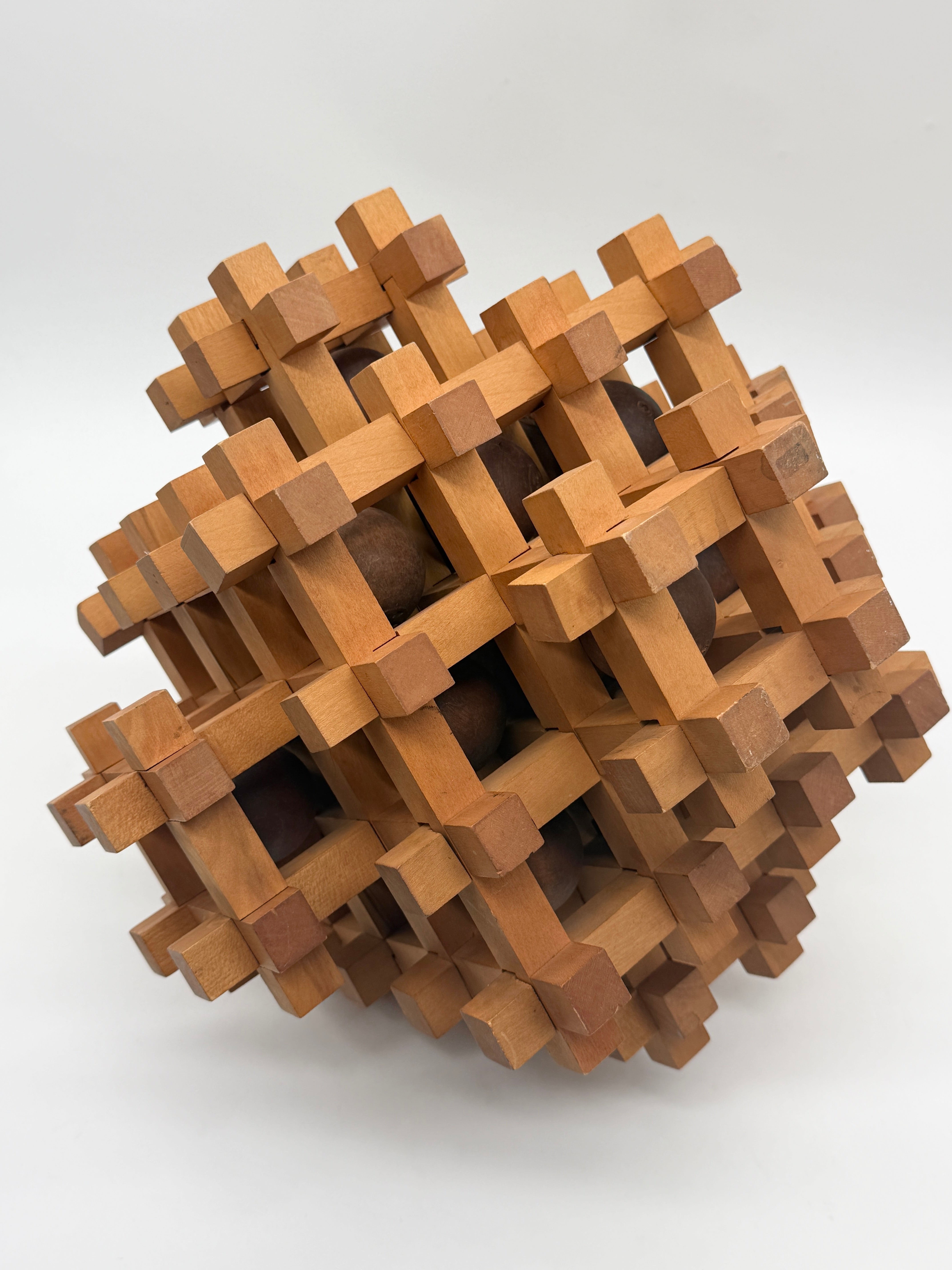 SCULPTURE-PUZZLE EN BOIS PAR SORI YANAGI, JAPON, 1970s