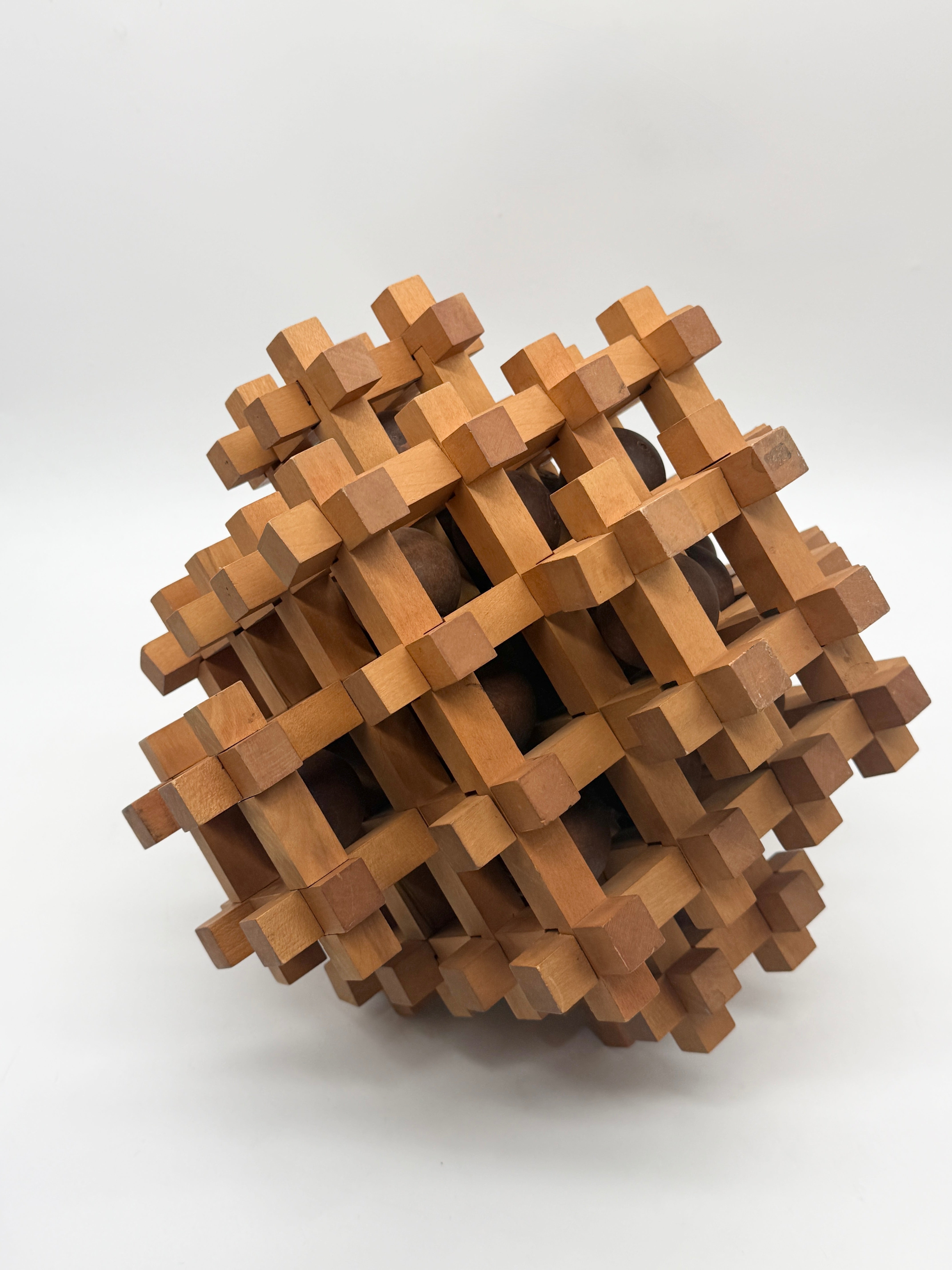 SCULPTURE-PUZZLE EN BOIS PAR SORI YANAGI, JAPON, 1970s