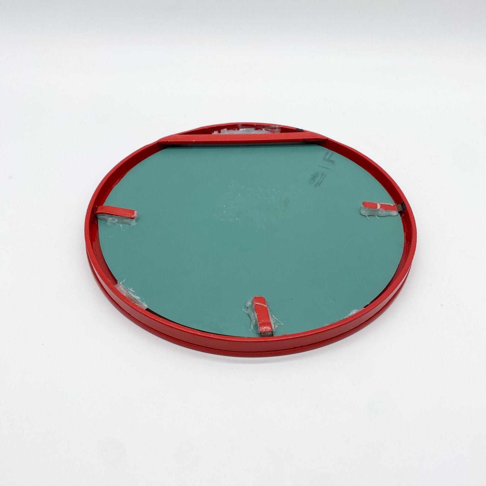 MIROIR CERCLE - MÉTAL LAQUÉ ROUGE
