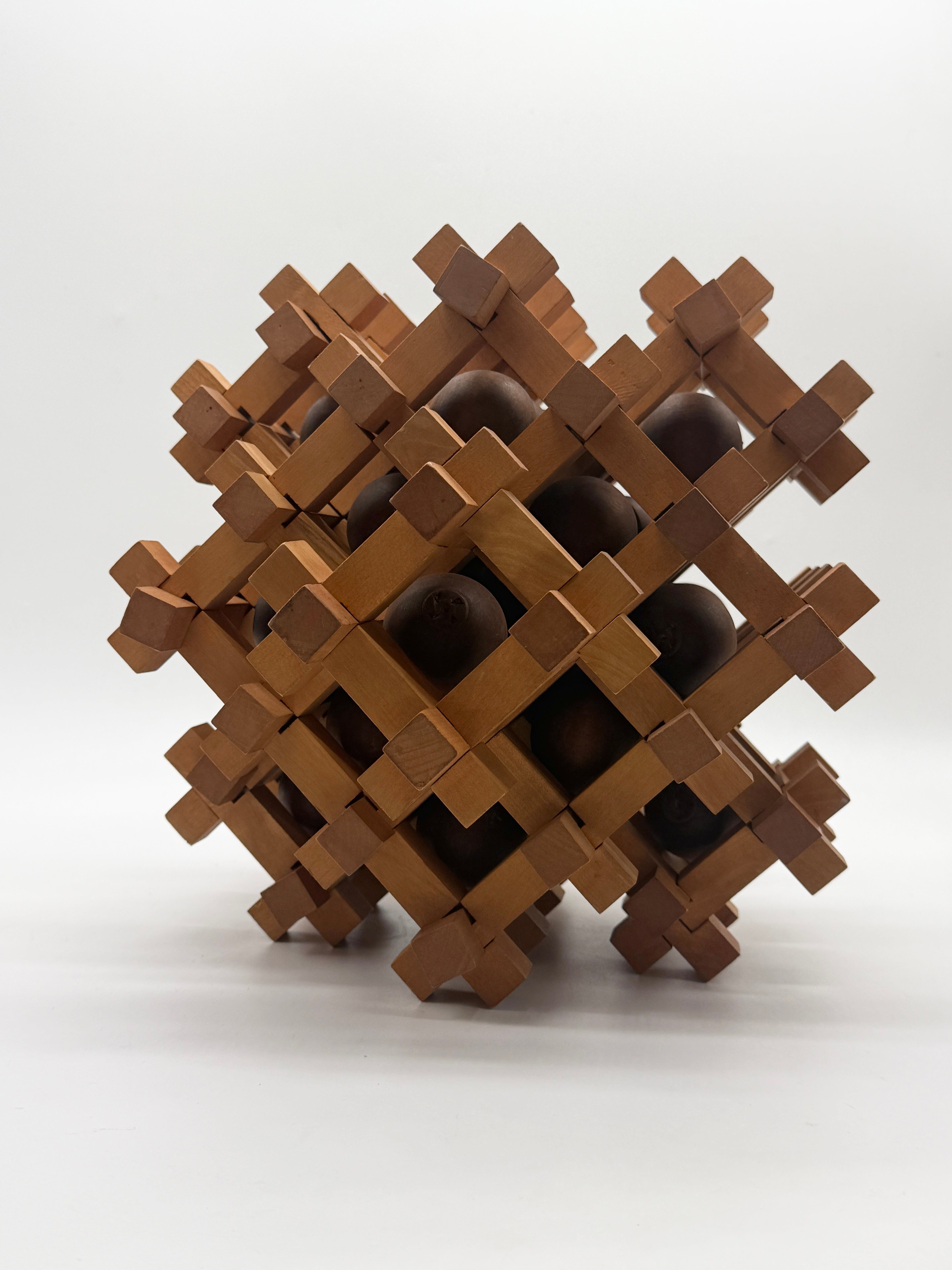 SCULPTURE-PUZZLE EN BOIS PAR SORI YANAGI, JAPON, 1970s