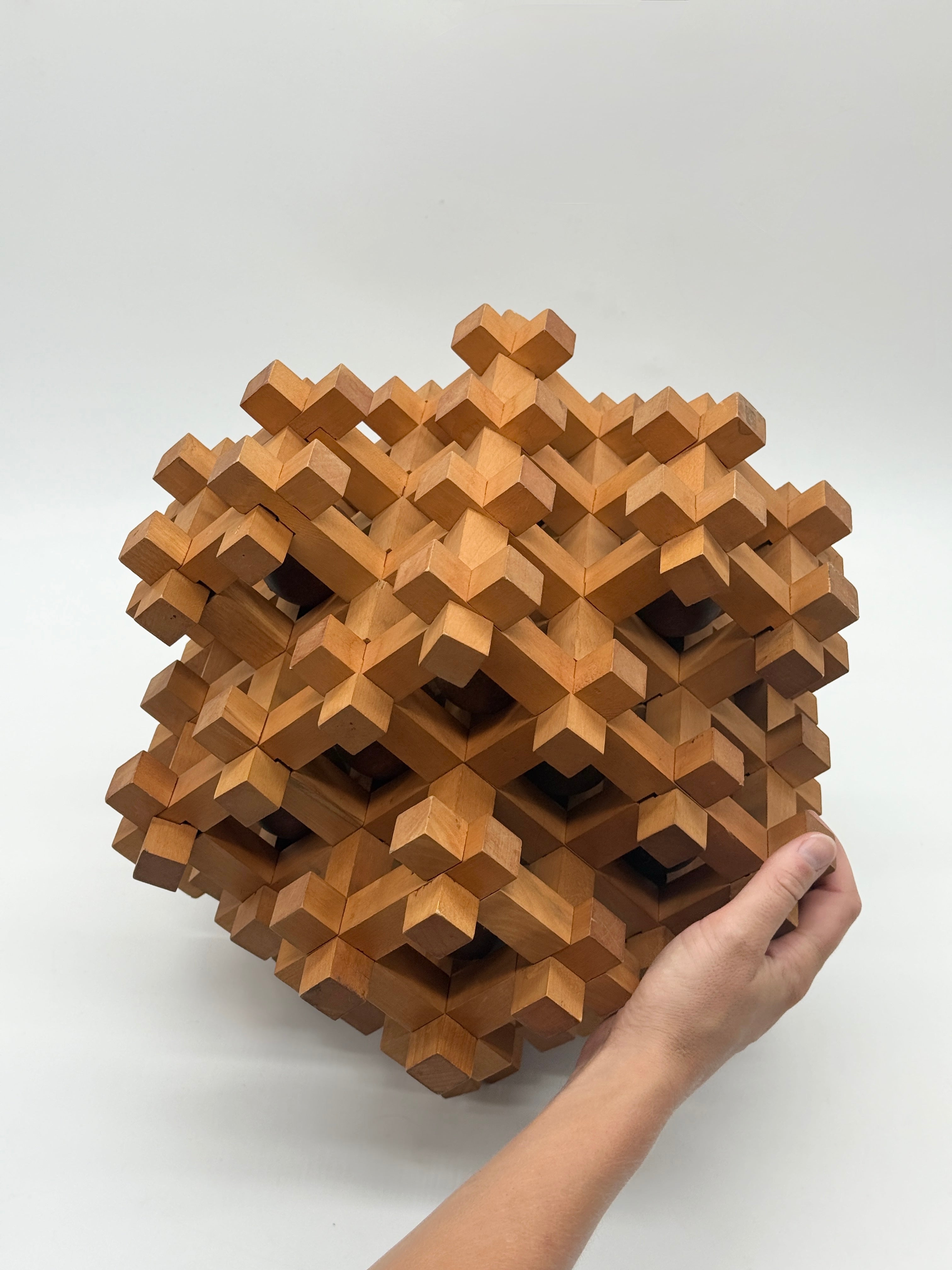 SCULPTURE-PUZZLE EN BOIS PAR SORI YANAGI, JAPON, 1970s