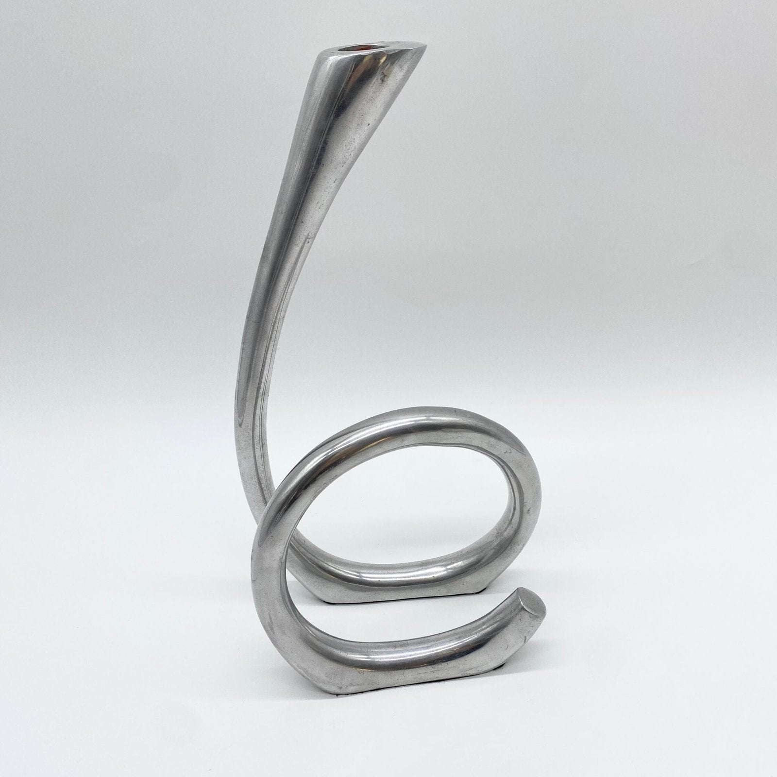 BOUGEOIR BIOMORPHIQUE / FONTE D'ALU – 1980s