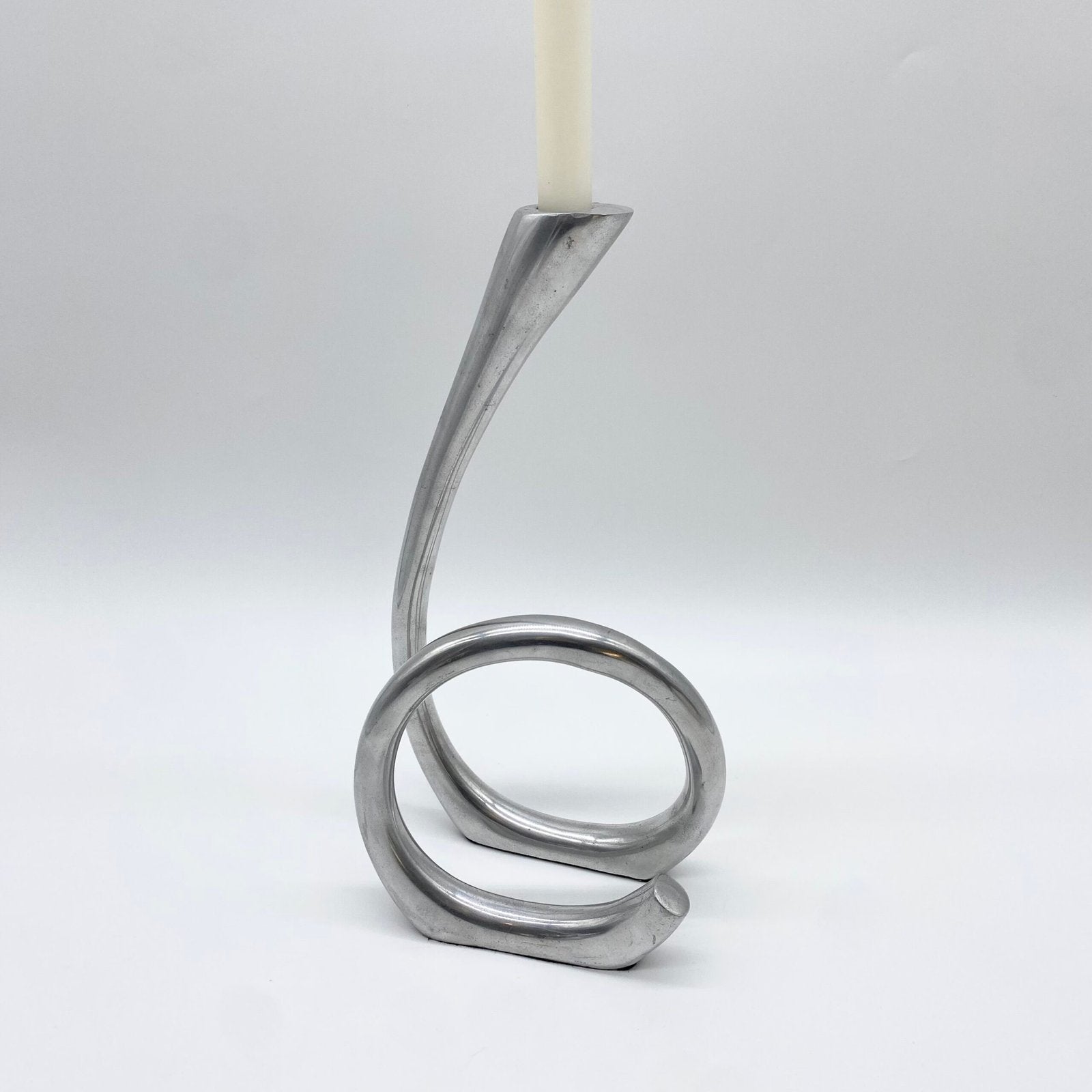 BOUGEOIR BIOMORPHIQUE / FONTE D'ALU – 1980s
