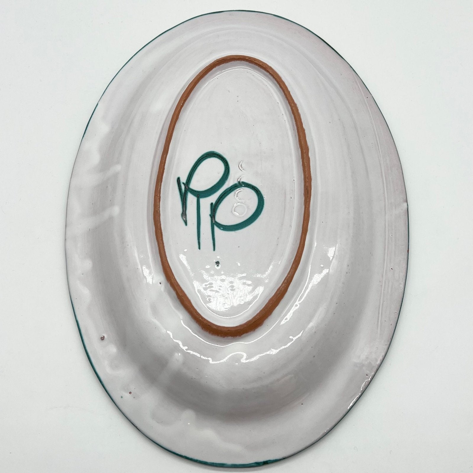 PLAT OVALE ROBERT PICAULT – MOTIF POISSON, 1950