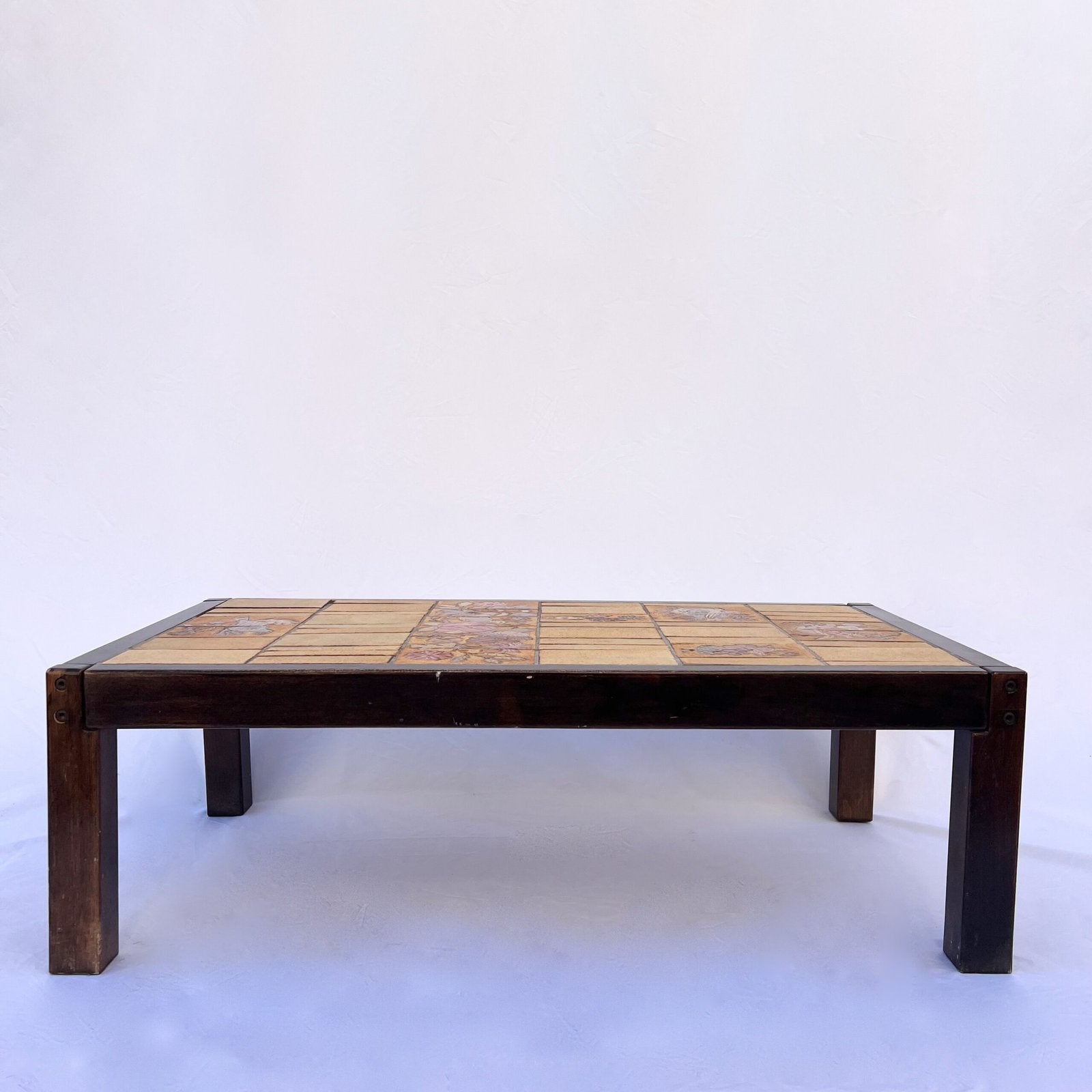 CERAMIC COFFEE TABLE BY RAYMONDE LEDUC, VALLAURIS 1960