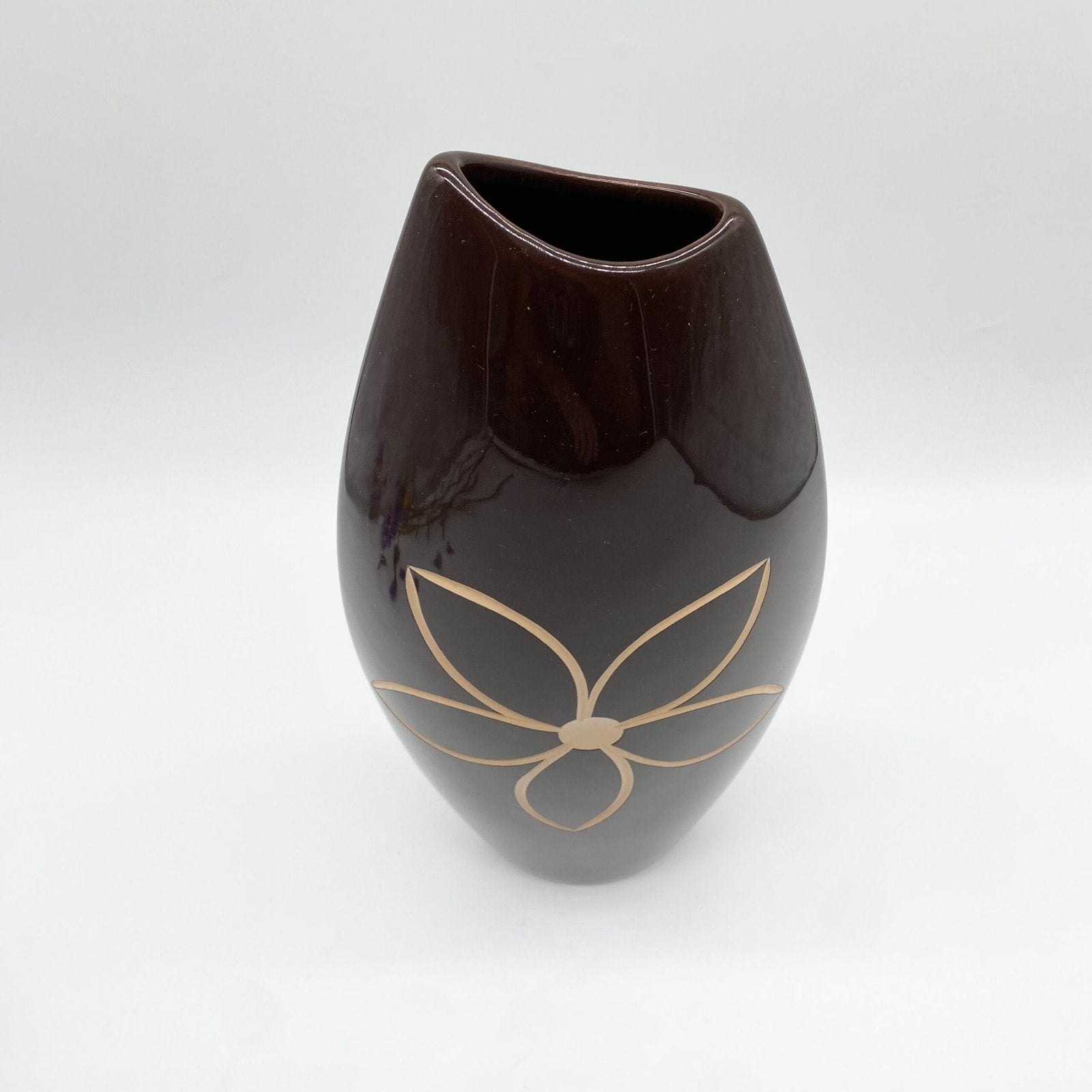 VASE "FLEUR" / CÉRAMIQUE ÉMAILLÉE – 1970s